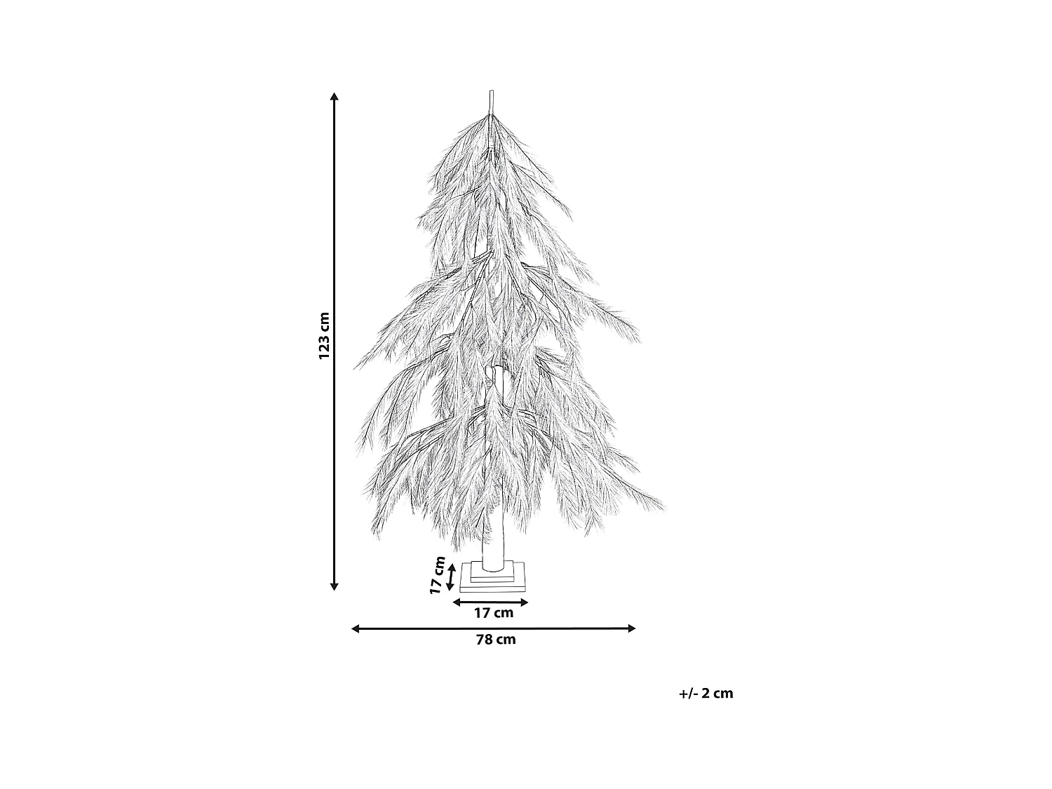 Décoration extérieure LED BIFROST Arbre de Noël 123 cm Beige