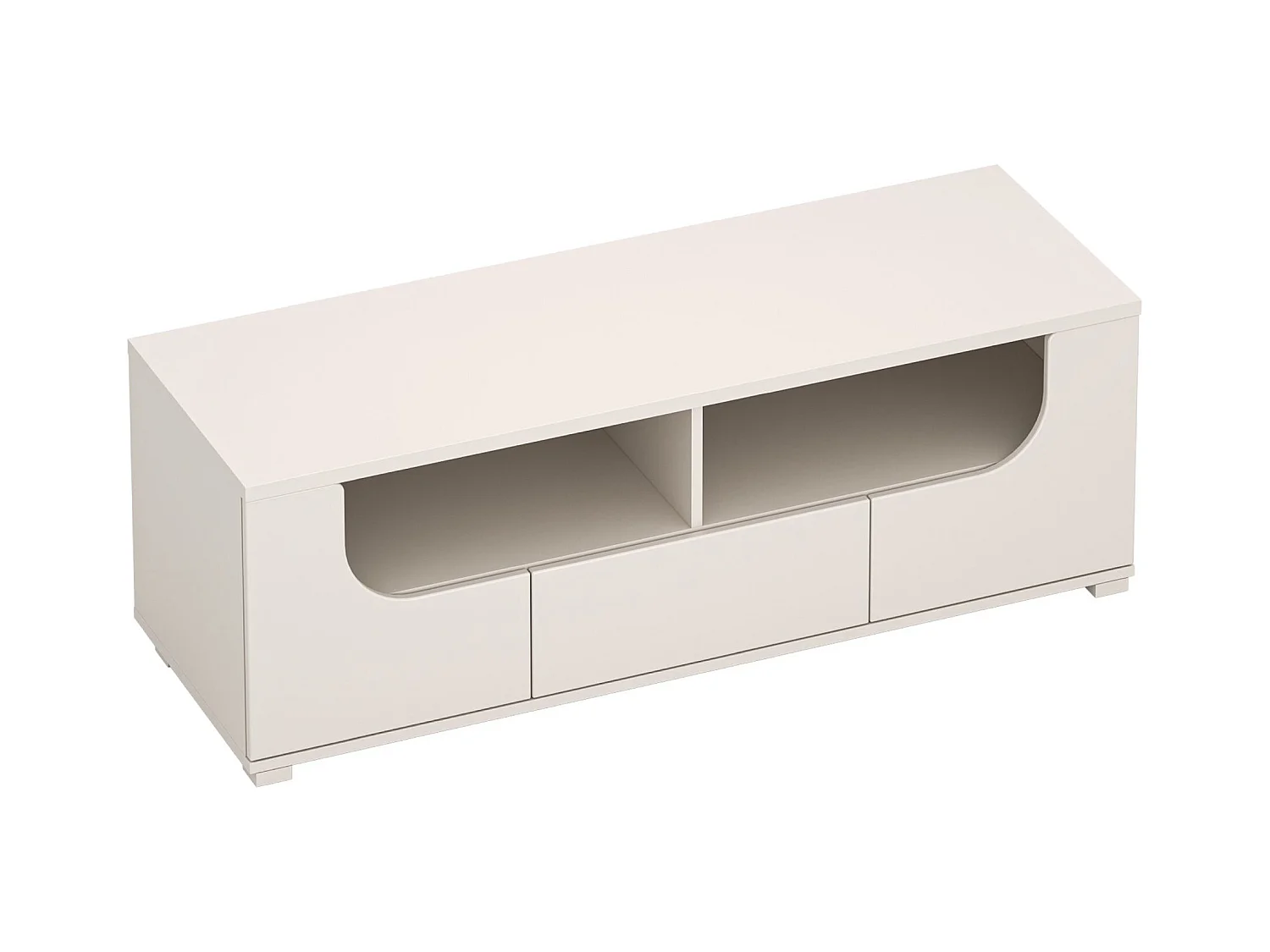 TV-Lowboard mit Schublade und offenen Fächern – 130 cm – kaschmirgrau – VELDIO