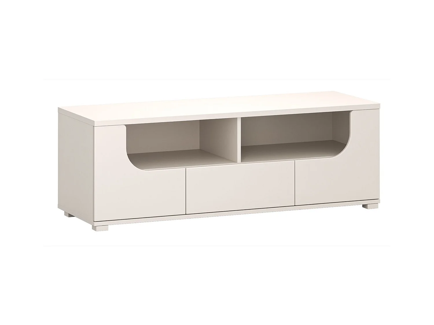 TV-Lowboard mit Schublade und offenen Fächern – 130 cm – kaschmirgrau – VELDIO