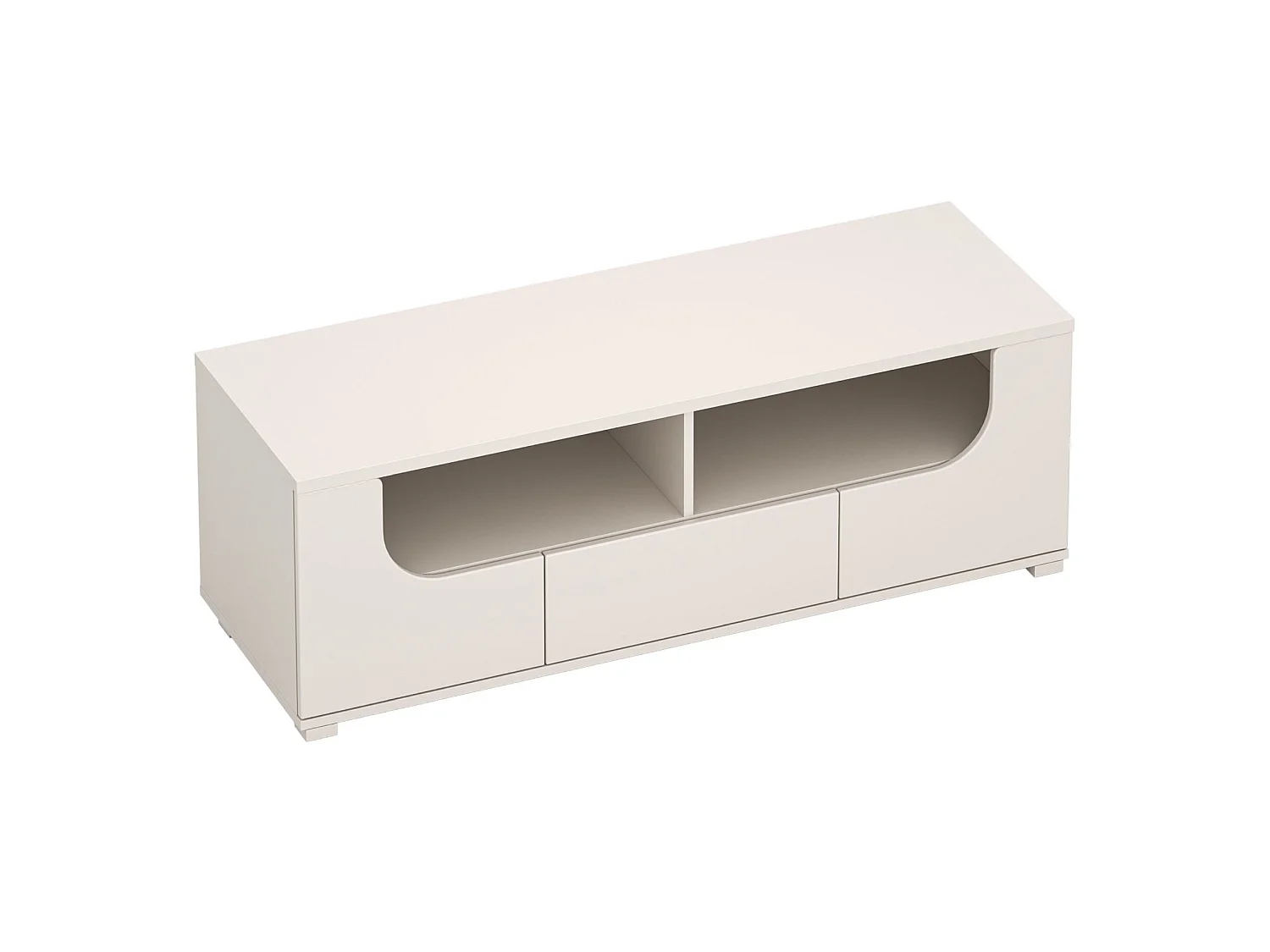 Mobile TV con cassetto e vani aperti – 130 cm – grigio cashmere – VELDIO