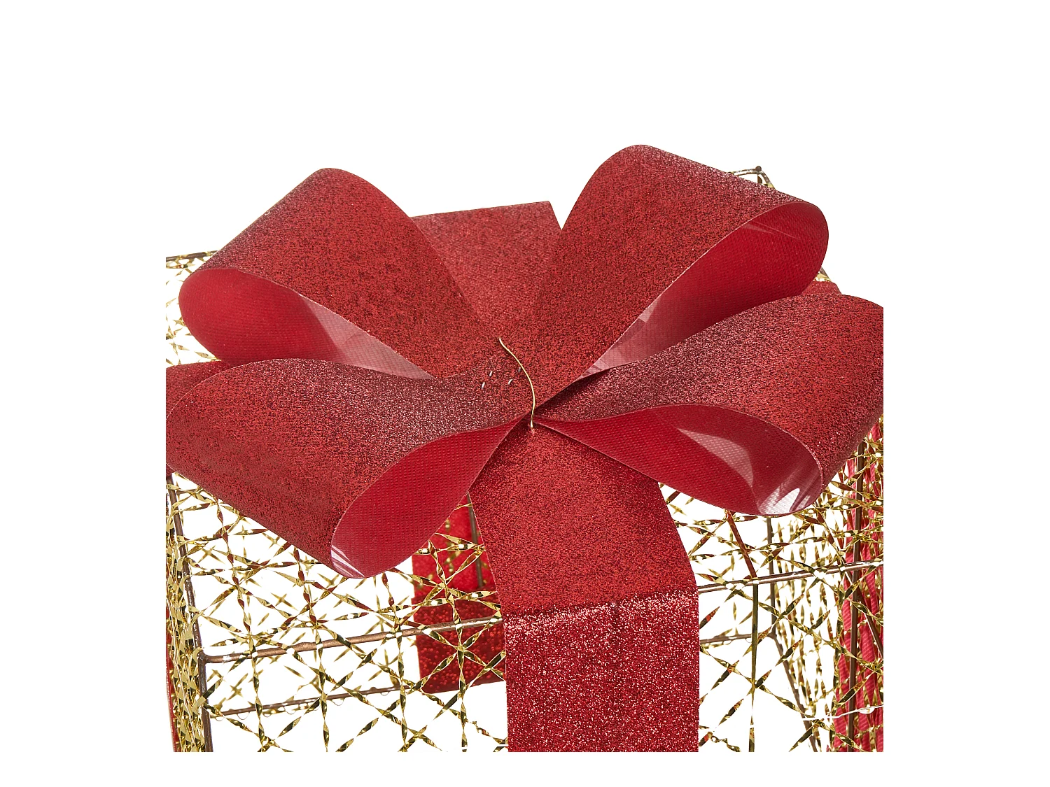 Lot de 3 décorations de Noël LED LYSEREN Cadeaux de Noël 20/25/30 cm Doré