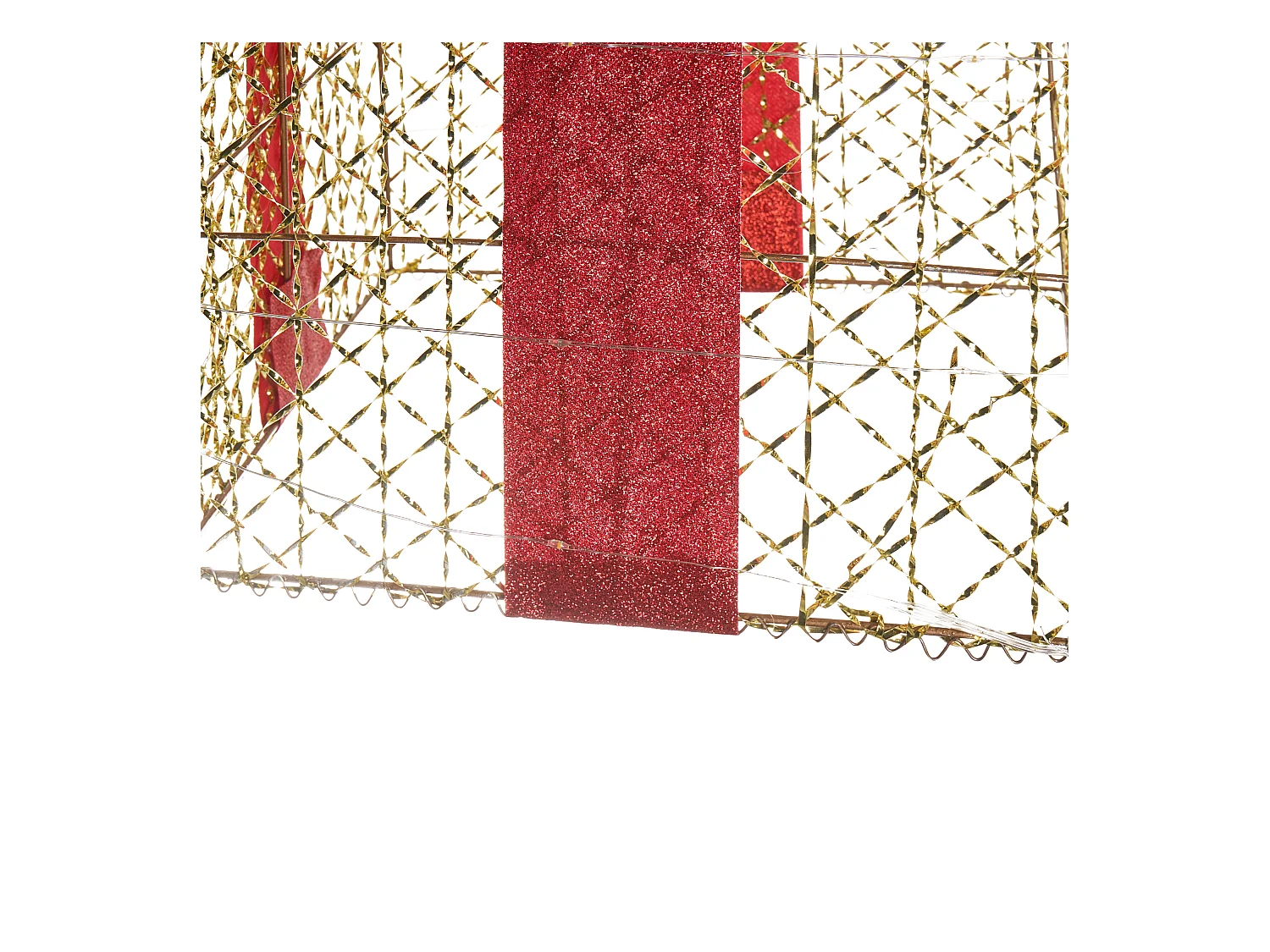 Lot de 3 décorations de Noël LED LYSEREN Cadeaux de Noël 20/25/30 cm Doré