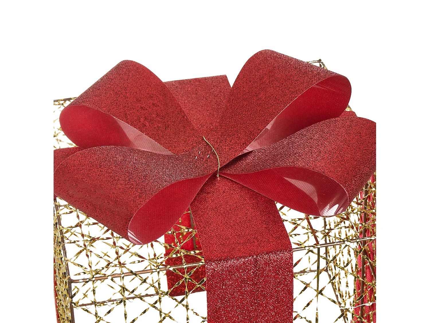 Lot de 3 décorations de Noël LED LYSEREN 20/25/30 cm Cadeaux de Noël Doré