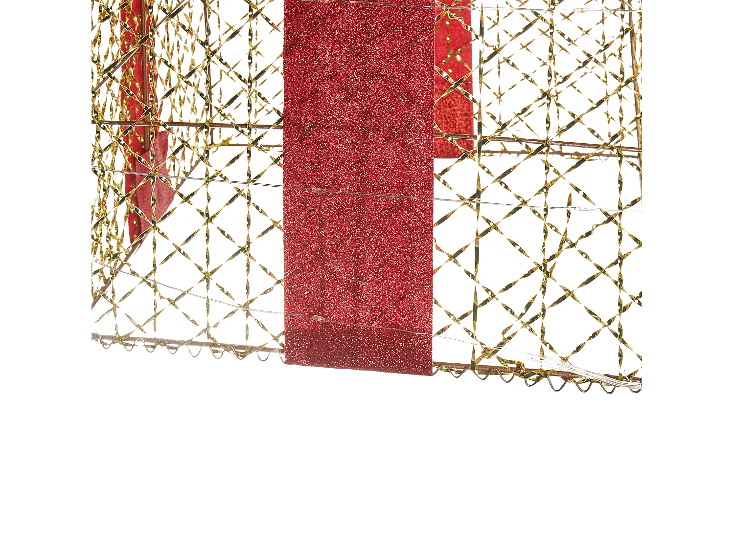 Lot de 3 décorations de Noël LED LYSEREN 20/25/30 cm Cadeaux de Noël Doré