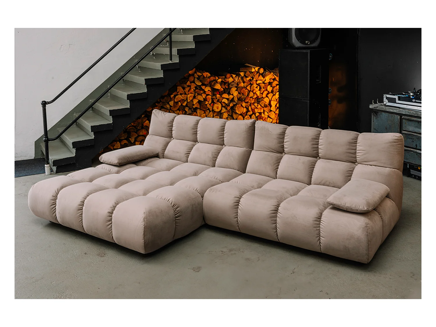 Ecksofa - Braun Velvet - VIVIEN
