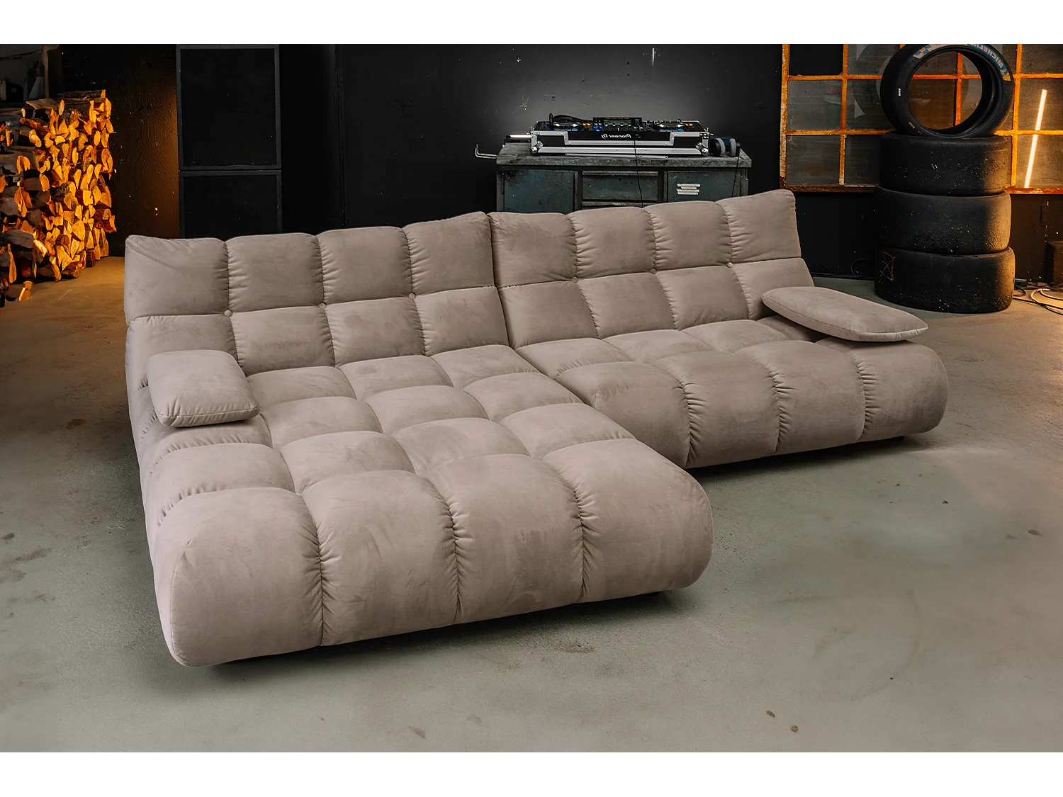Ecksofa - Braun Velvet - VIVIEN