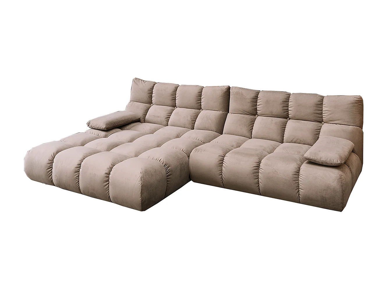 Ecksofa - Braun Velvet - VIVIEN