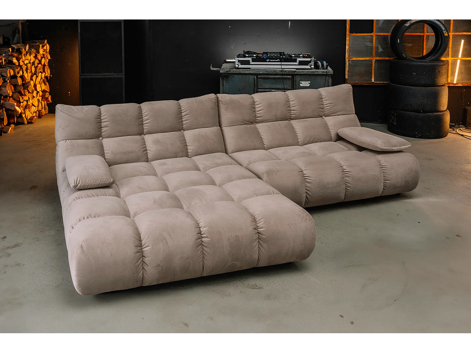 Ecksofa - Braun Velvet - VIVIEN