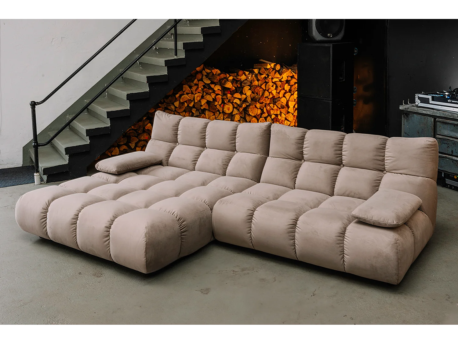 Ecksofa - Braun Velvet - VIVIEN