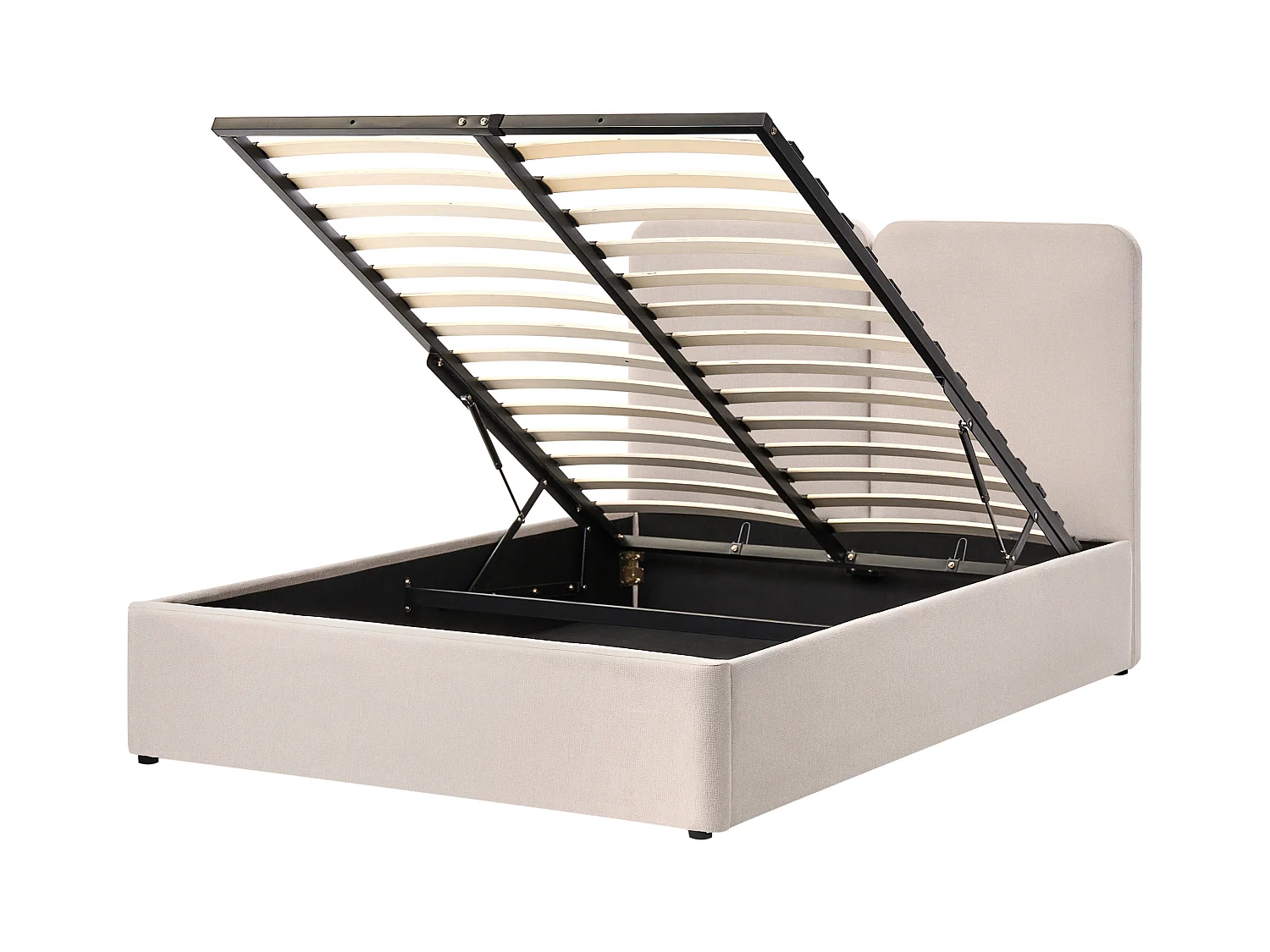 Lit ottoman Tissu ARBOIS 140 x 200 cm Beige