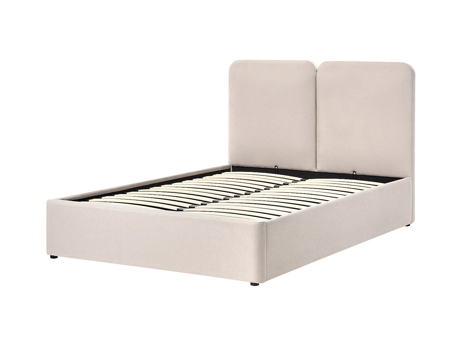 Lit ottoman Tissu ARBOIS 140 x 200 cm Beige