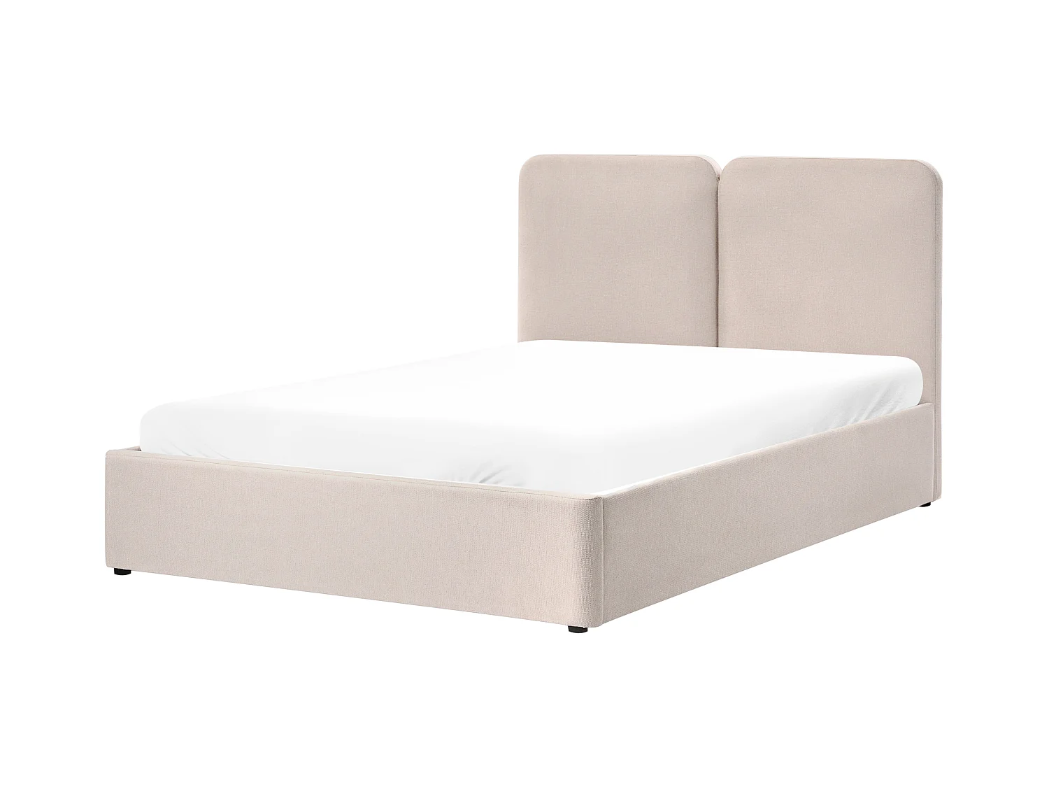 Lit ottoman Tissu ARBOIS 160 x 200 cm Beige