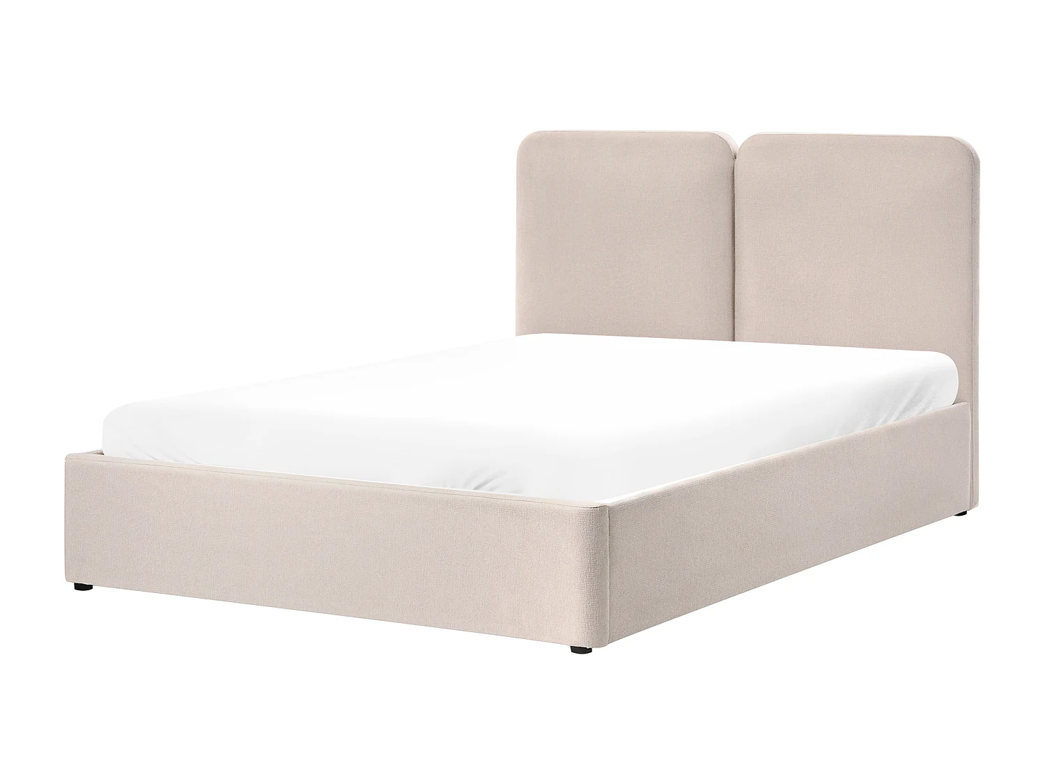 Ottoman Bed ARBOIS Fabric Beige 160 x 200 cm (EU King Size)