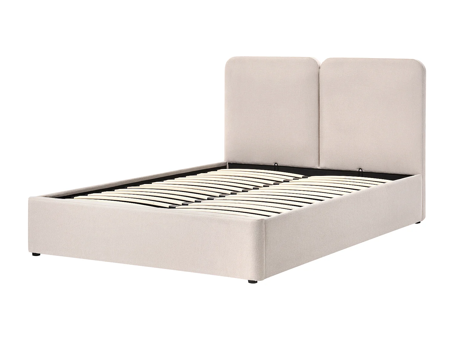 Ottoman Bed ARBOIS Fabric Beige 160 x 200 cm (EU King Size)