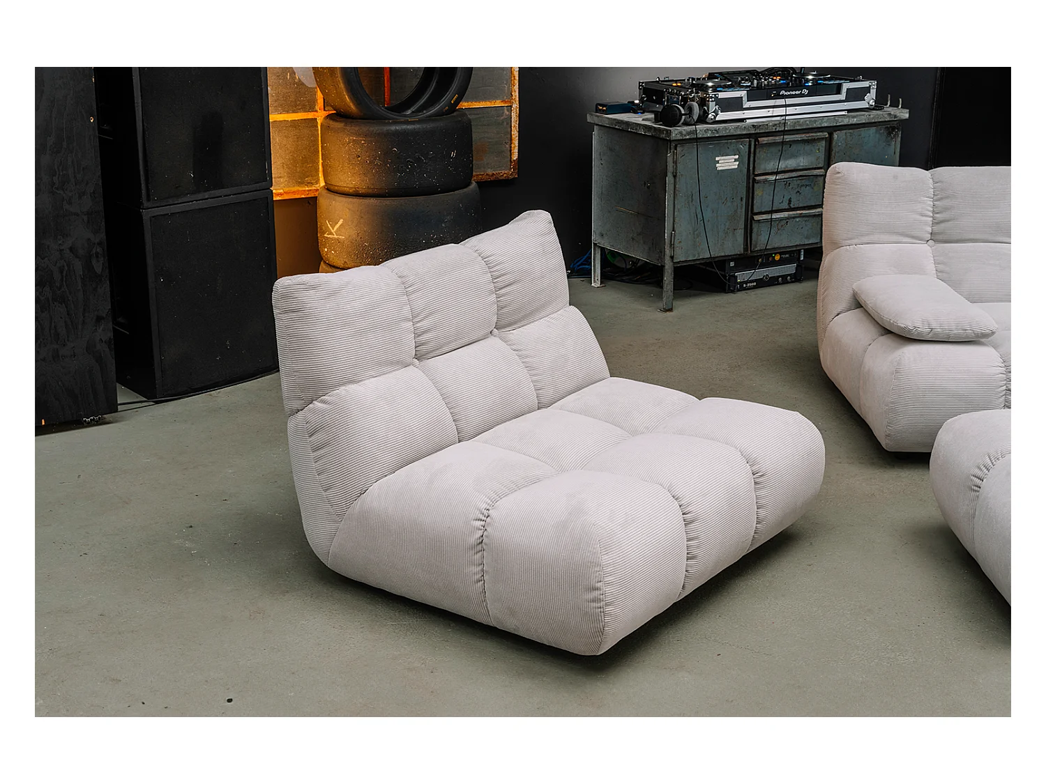 Drehsessel - Silber Cord - VIVIEN