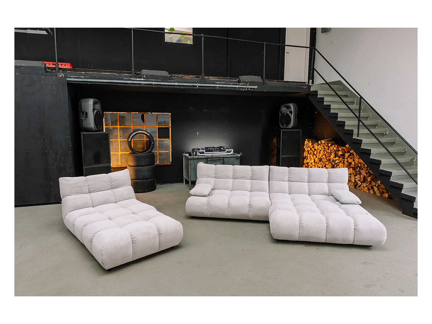 Drehsessel - Silber Cord - VIVIEN