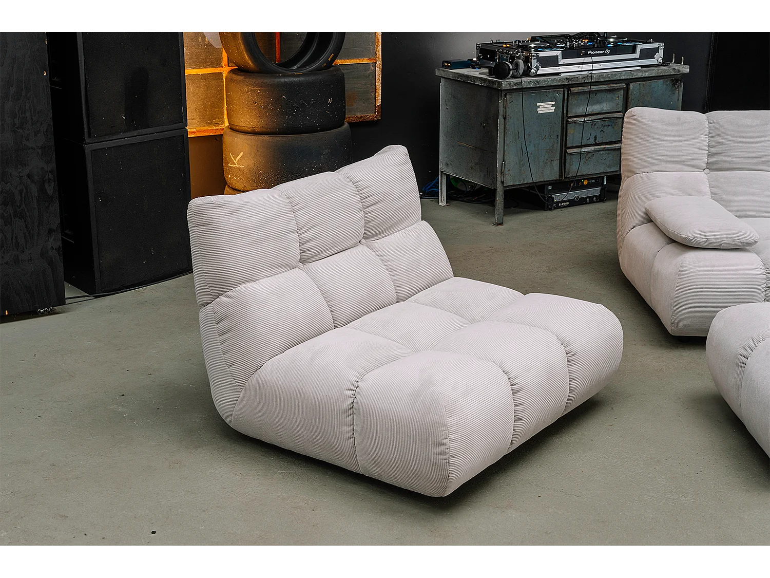 Drehsessel - Silber Cord - VIVIEN