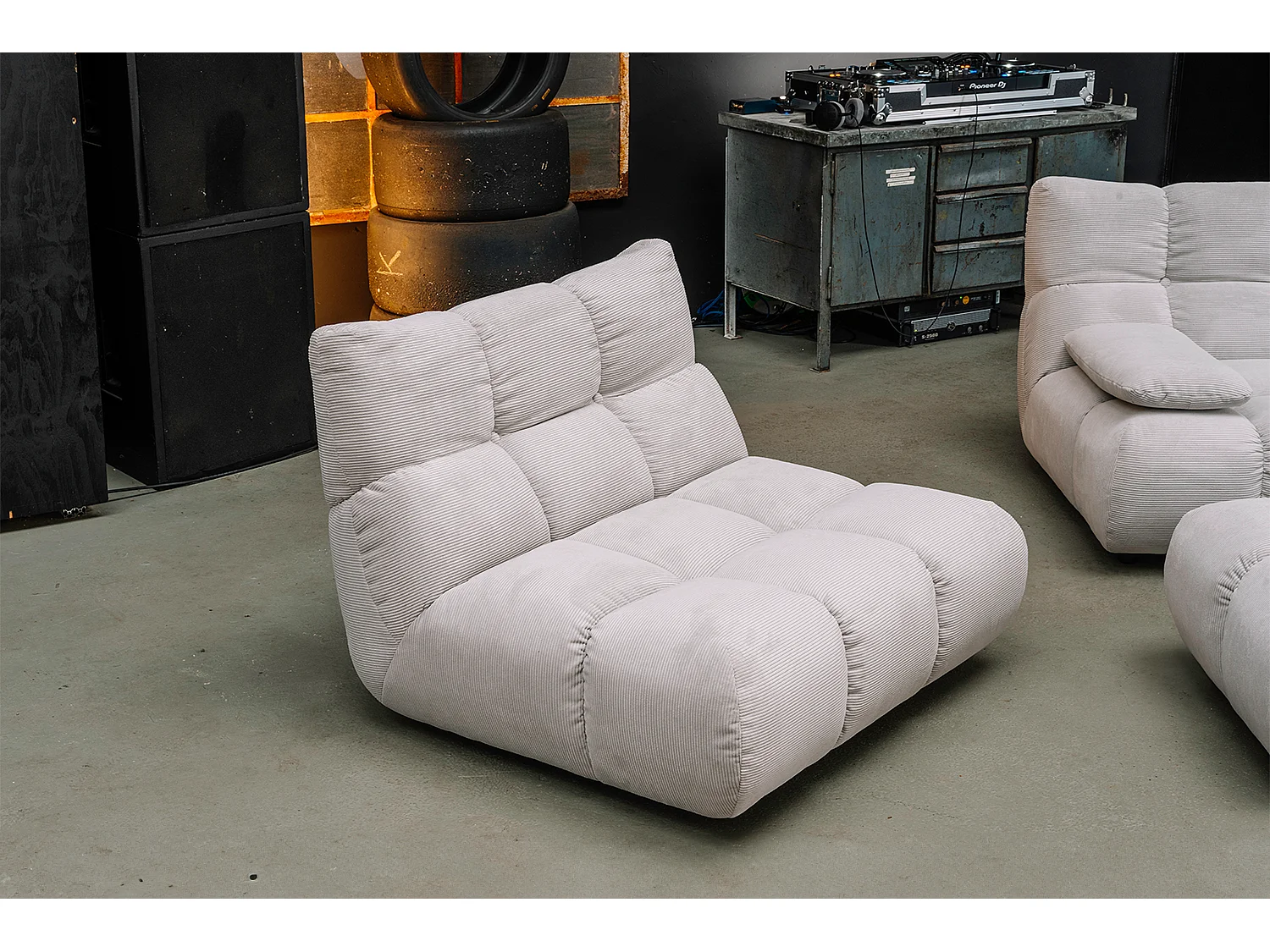 Drehsessel - Silber Cord - VIVIEN