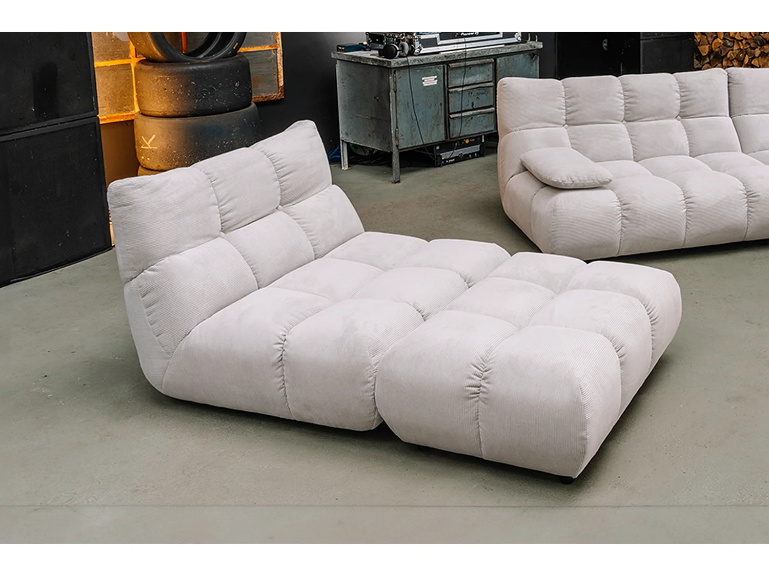 Drehsessel - Silber Cord - VIVIEN