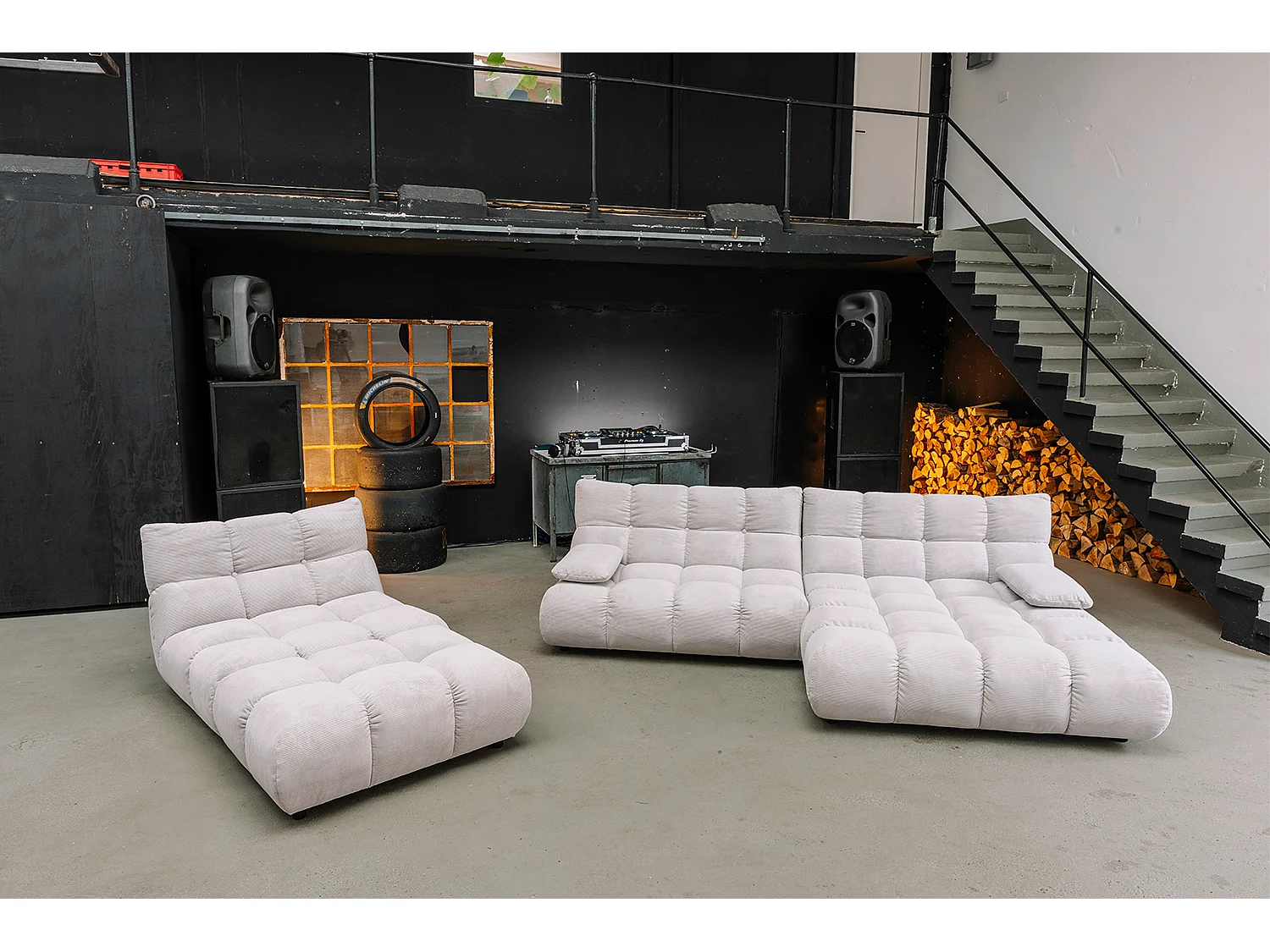 Drehsessel - Silber Cord - VIVIEN