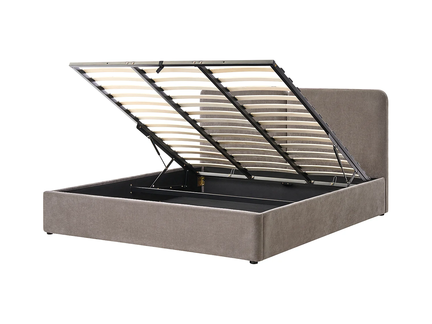 Lit ottoman Tissu ARBOIS 180 x 200 cm Taupe