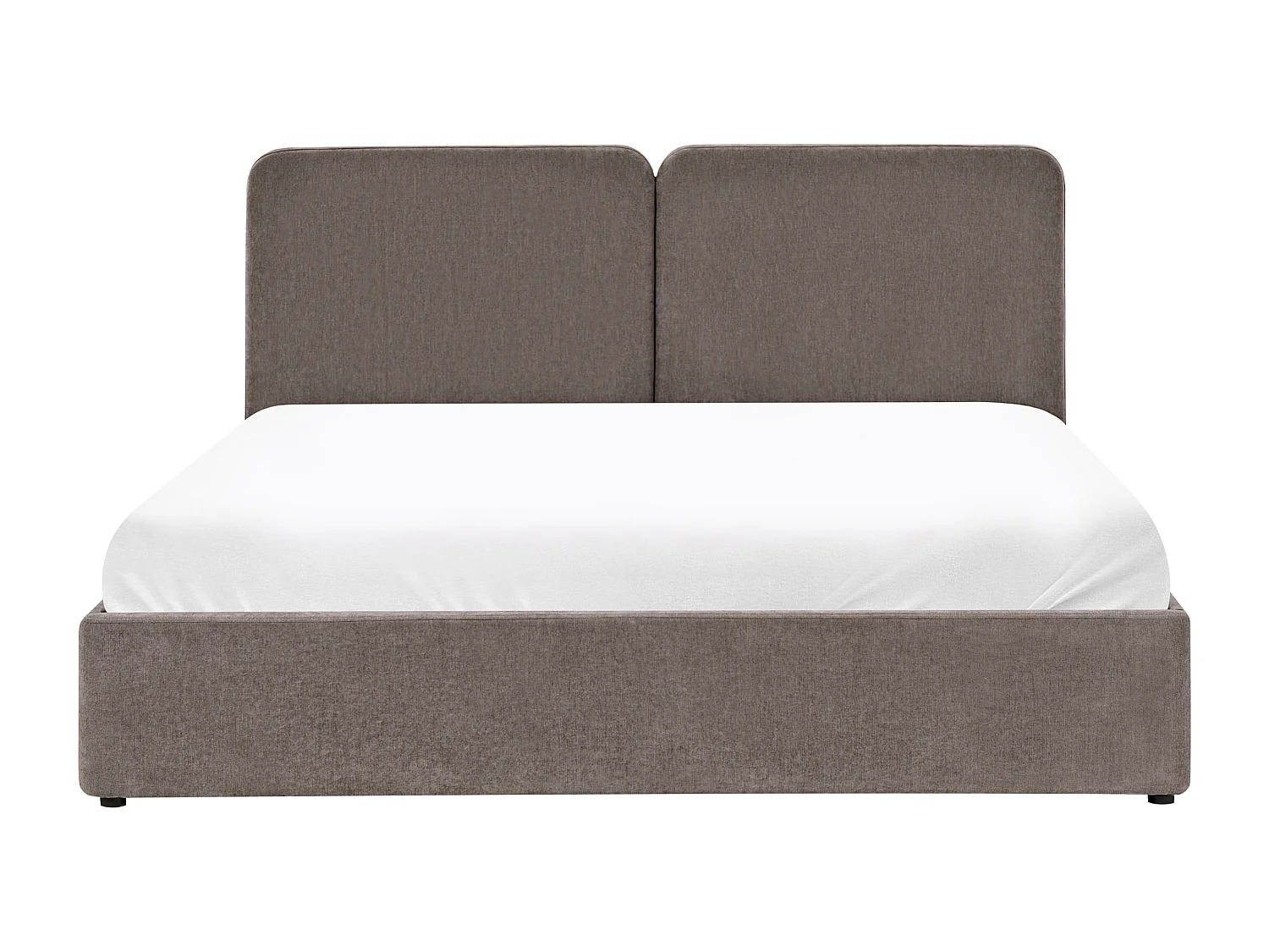 Lit ottoman Tissu chenille ARBOIS 180 x 200 cm Taupe