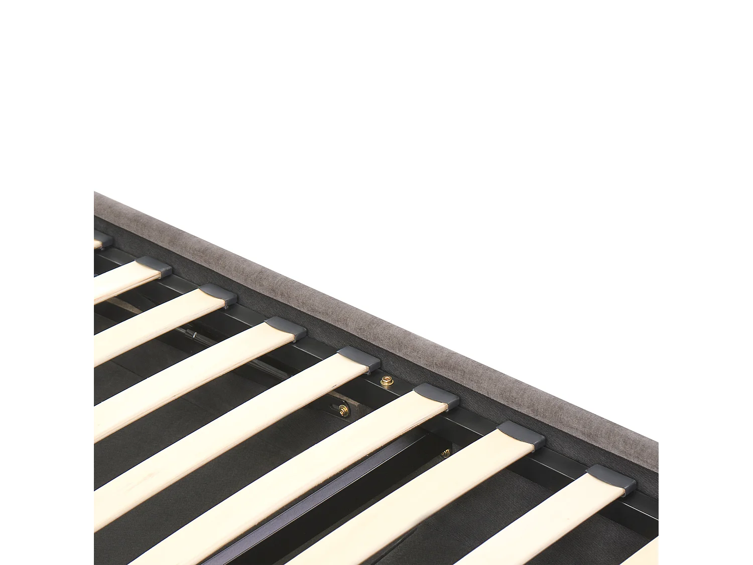 Lit ottoman Tissu chenille ARBOIS 180 x 200 cm Taupe