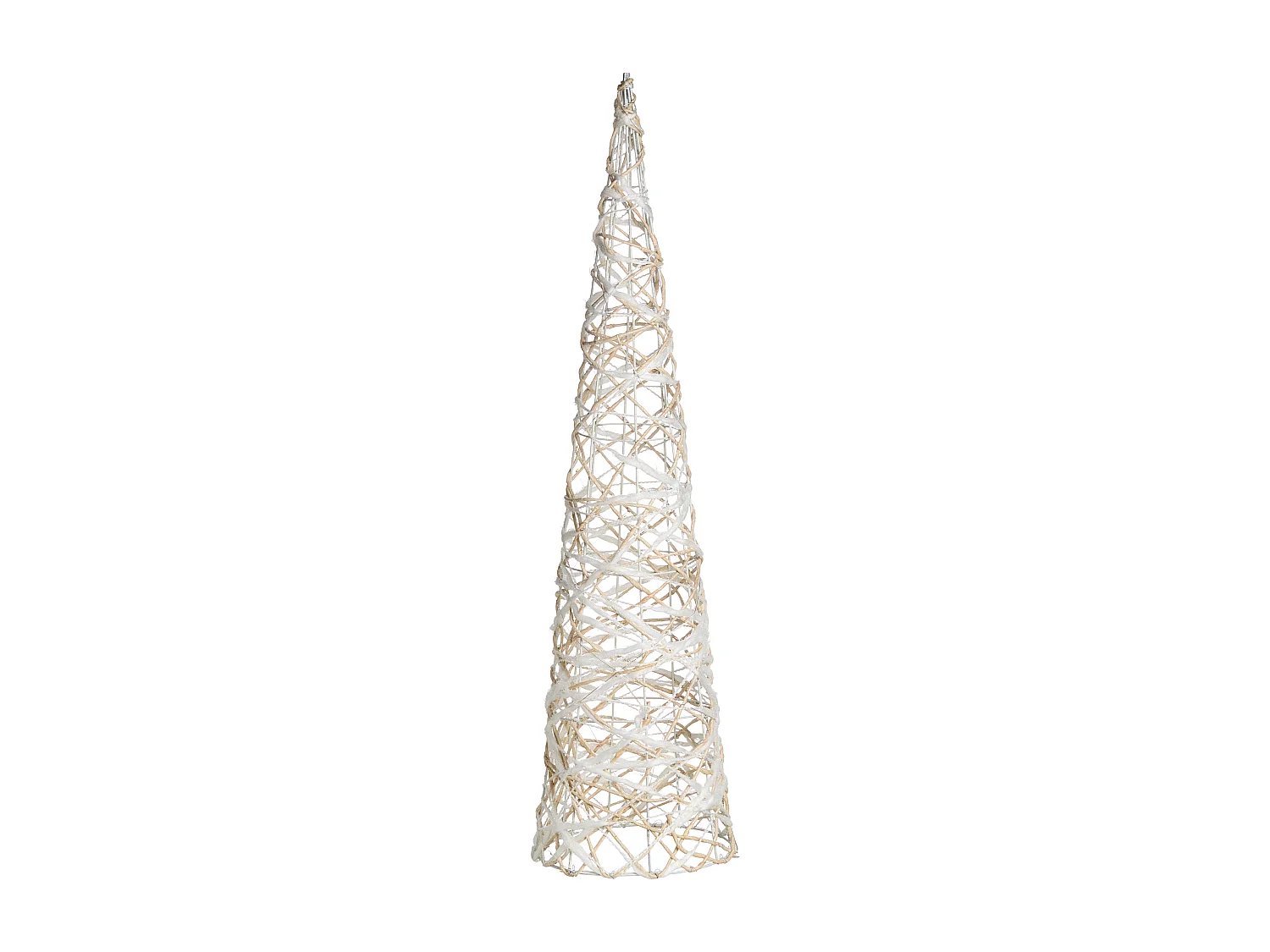 Lot de 3 décorations de Noël TUELSO Arbre de Noël 60/80/100 cm Blanc/doré