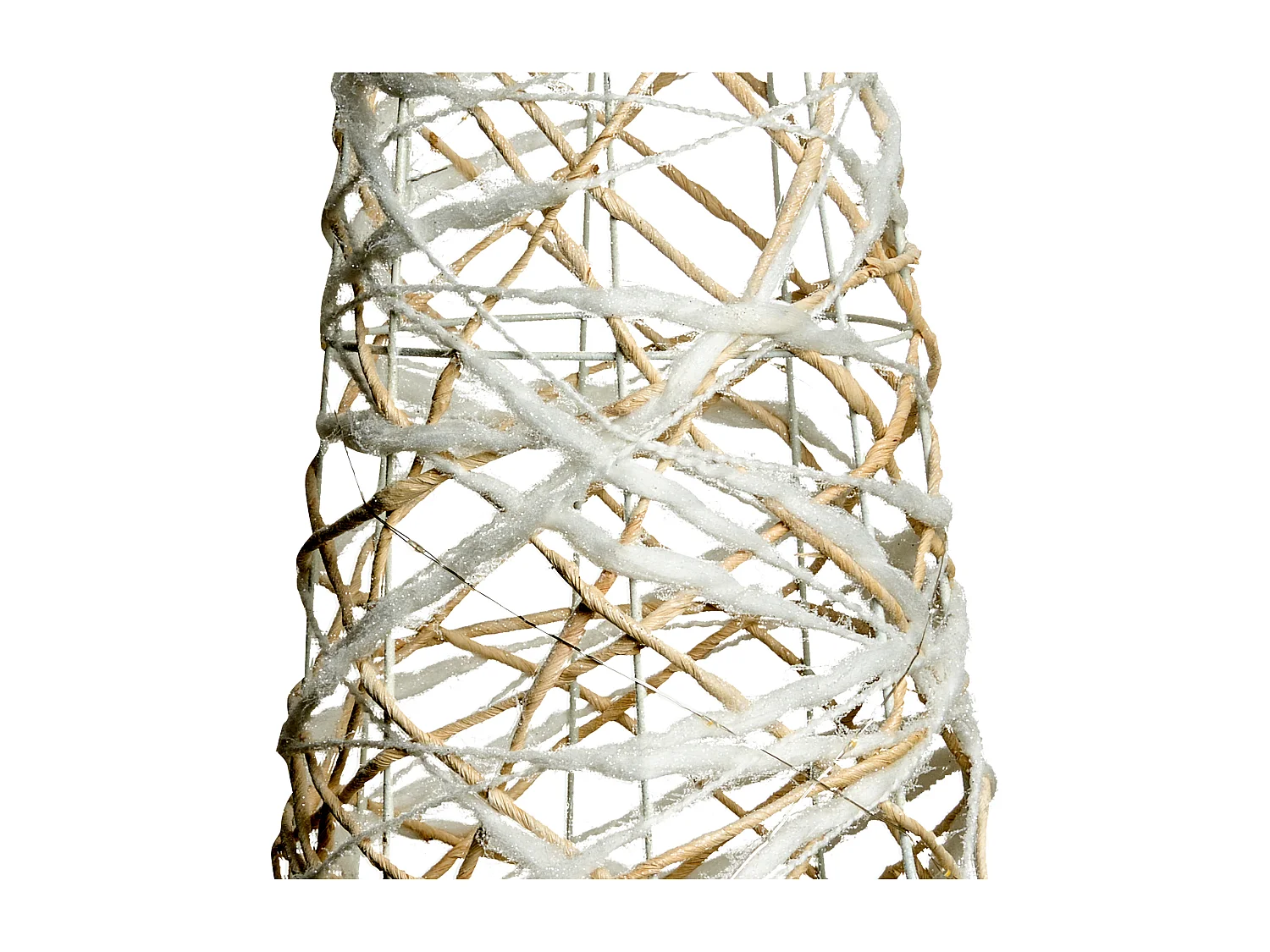 Lot de 3 décorations de Noël TUELSO Arbre de Noël 60/80/100 cm Blanc/doré