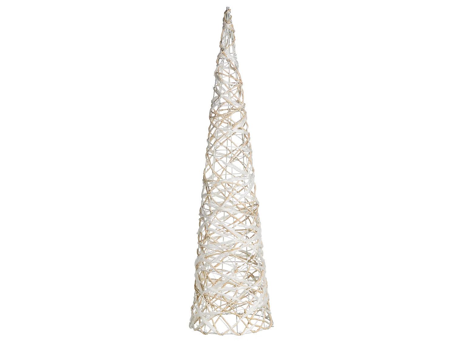 Lot de 3 décorations de Noël TUELSO 60/80/100 cm Arbre de Noël Blanc/doré