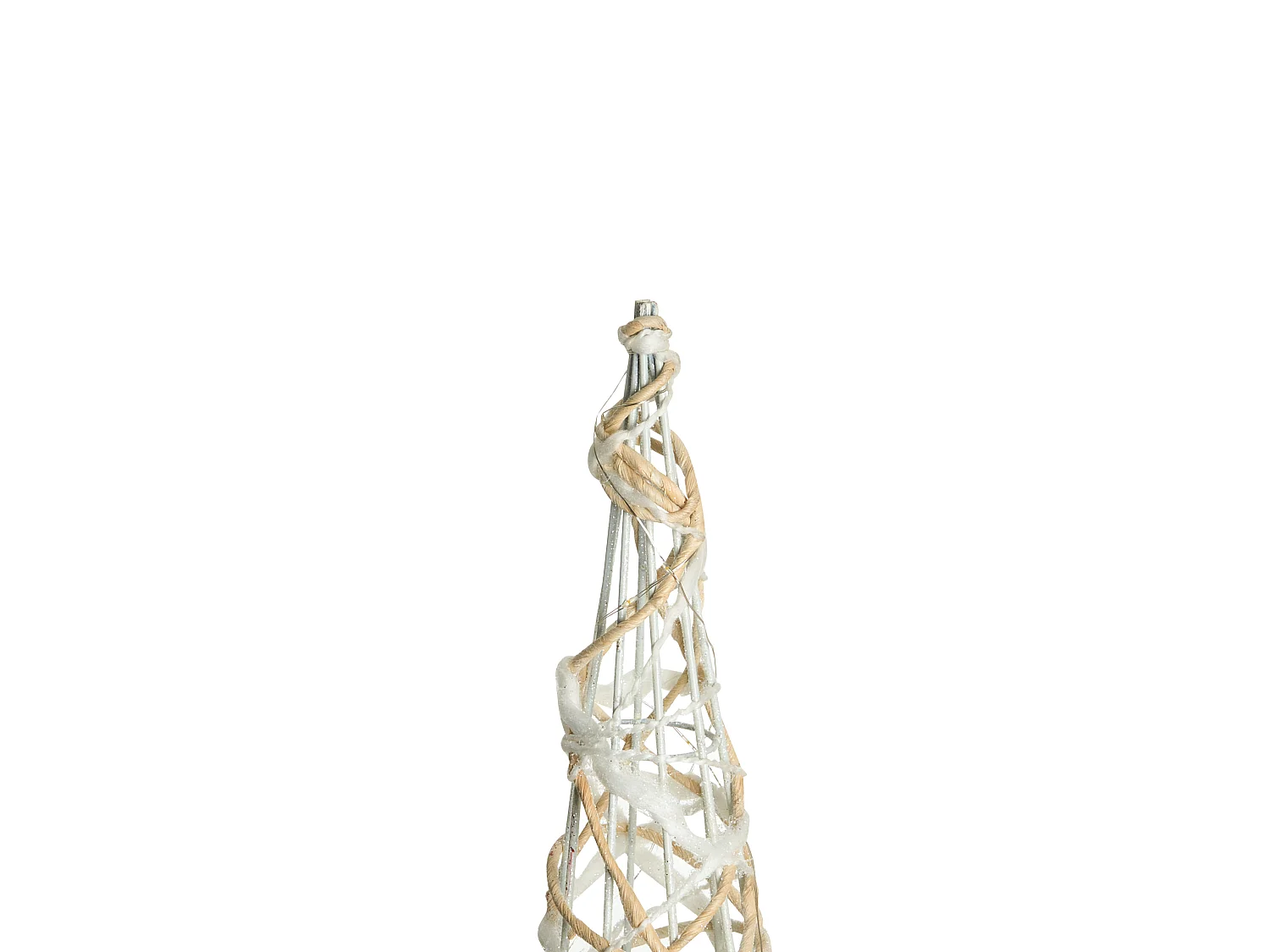 Lot de 3 décorations de Noël TUELSO 60/80/100 cm Arbre de Noël Blanc/doré