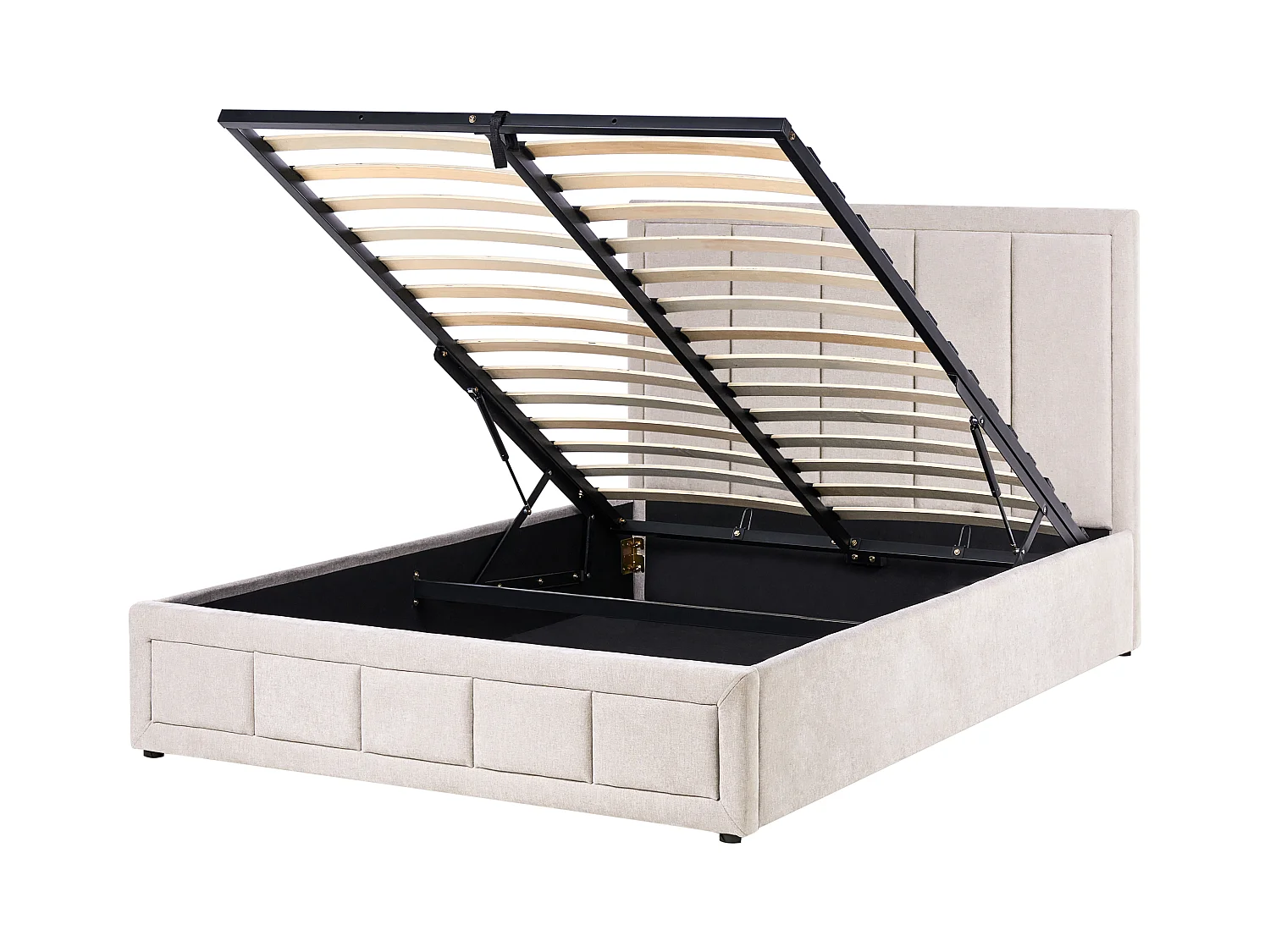 Lit ottoman Tissu QUIBERON 140 x 200 cm Beige