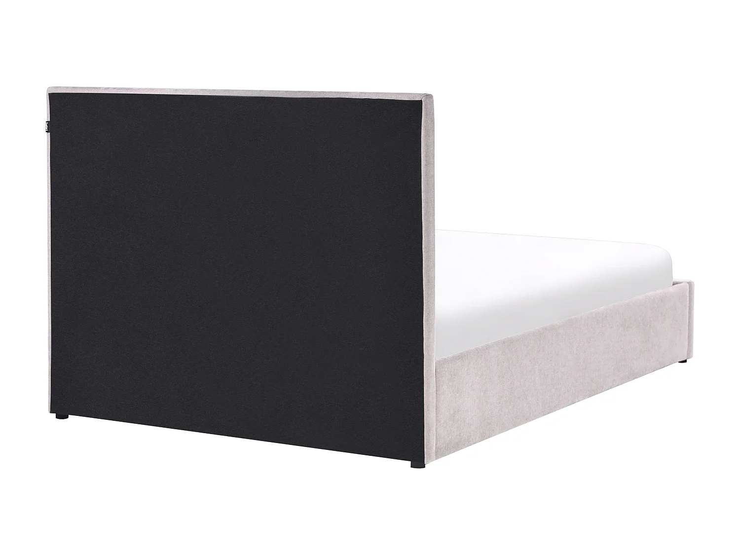 Lit ottoman Tissu chenille QUIBERON 140 x 200 cm Taupe