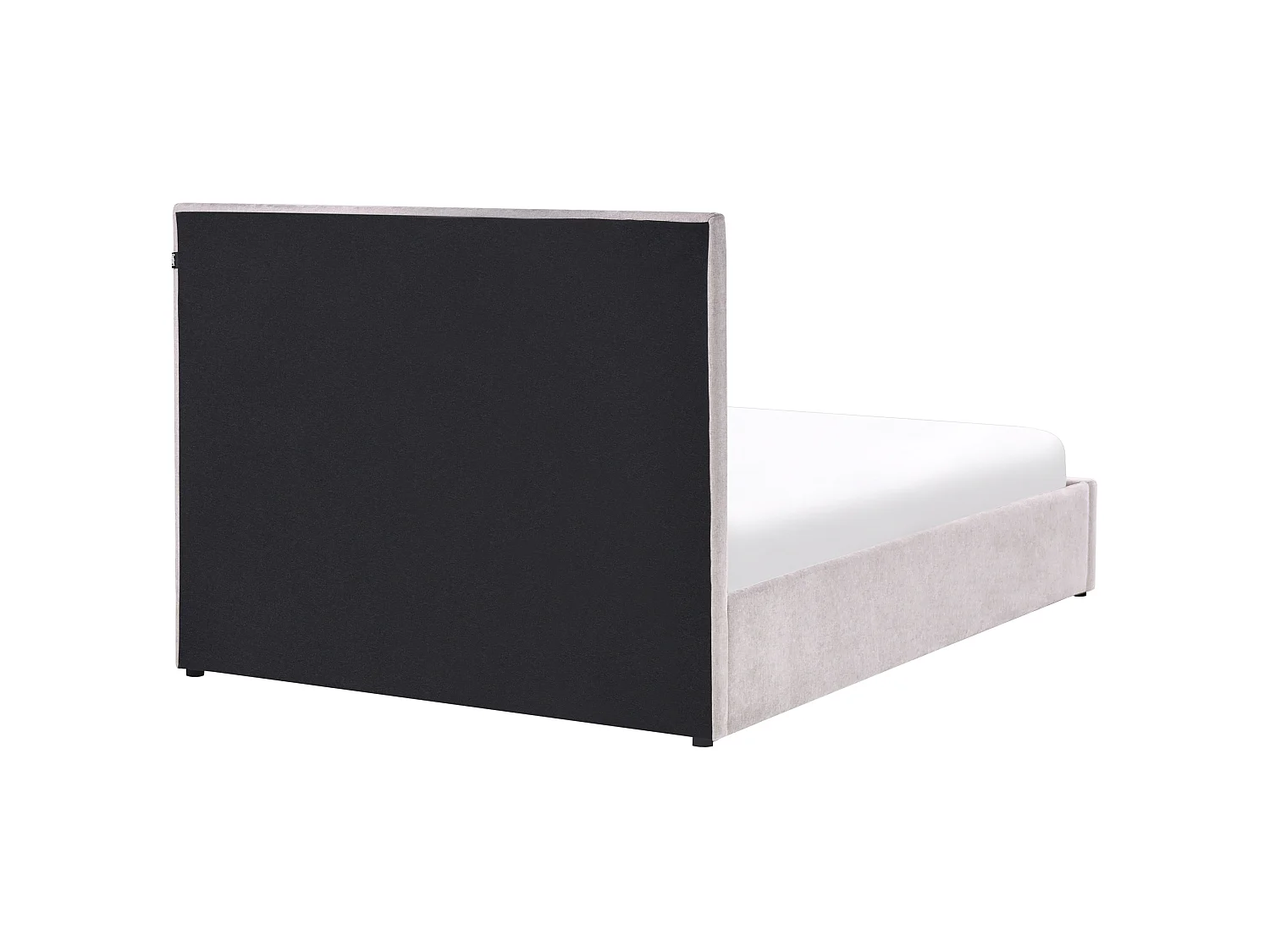 Ottoman Bed QUIBERON Chenille Taupe 140 x 200 cm (EU Double)
