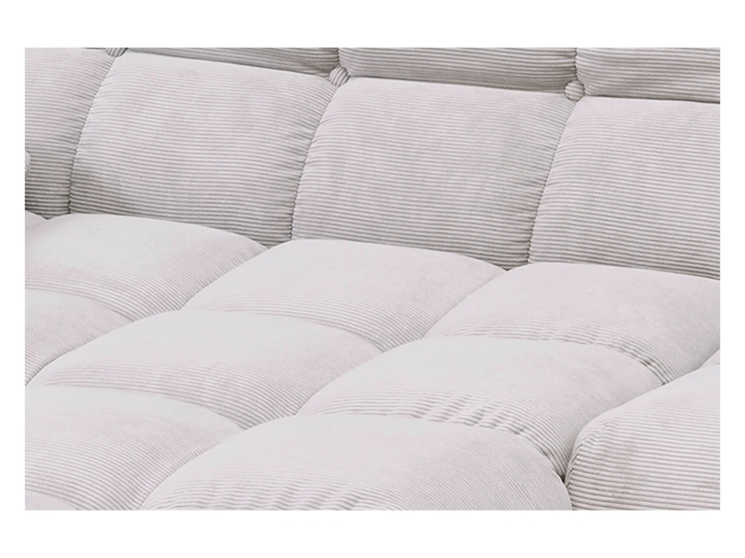 Canapé d'angle - argent Velours côtelé - VIVIEN