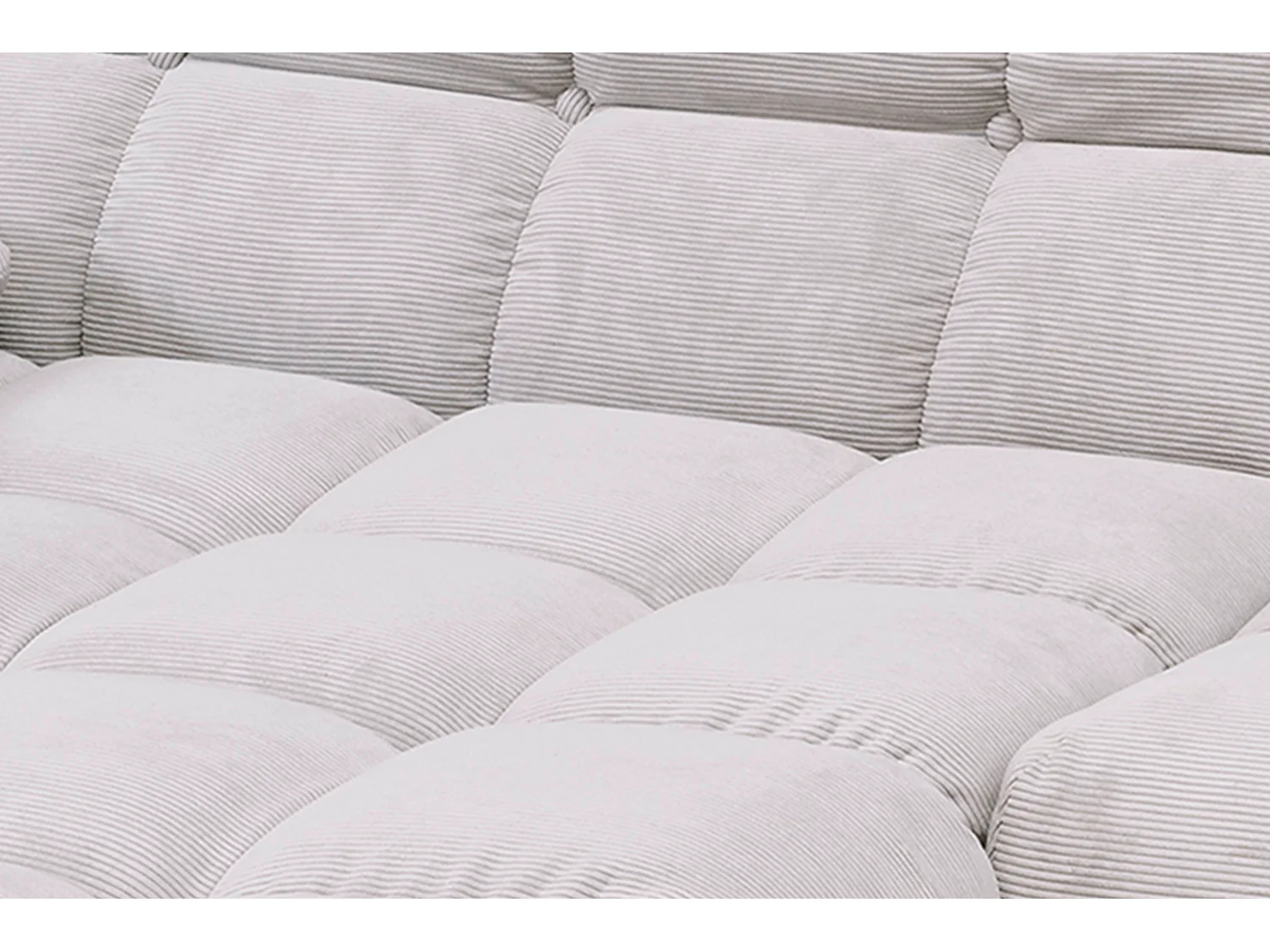Ecksofa - Silber Cord - VIVIEN