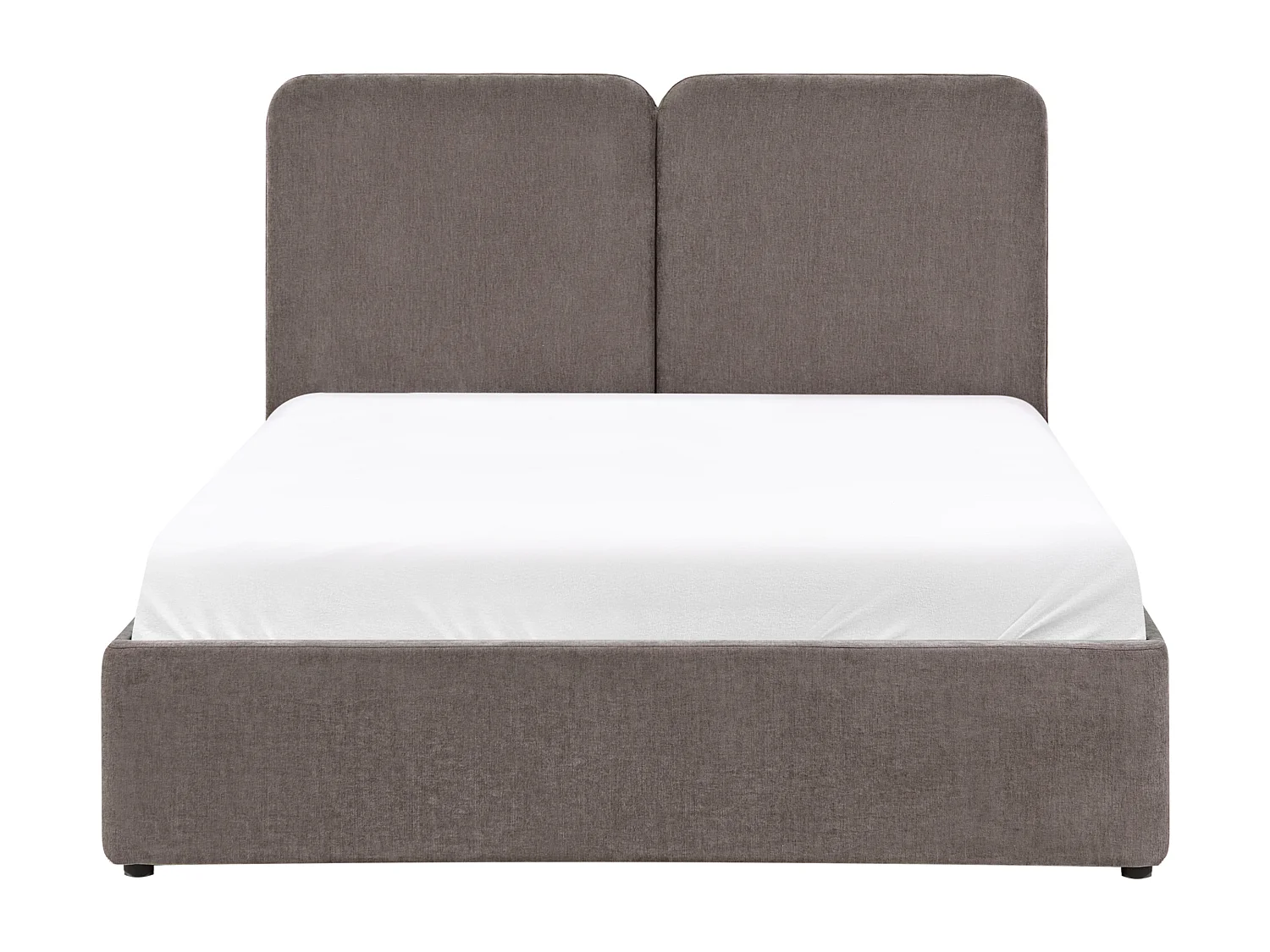 Lit ottoman Tissu chenille ARBOIS 140 x 200 cm Taupe