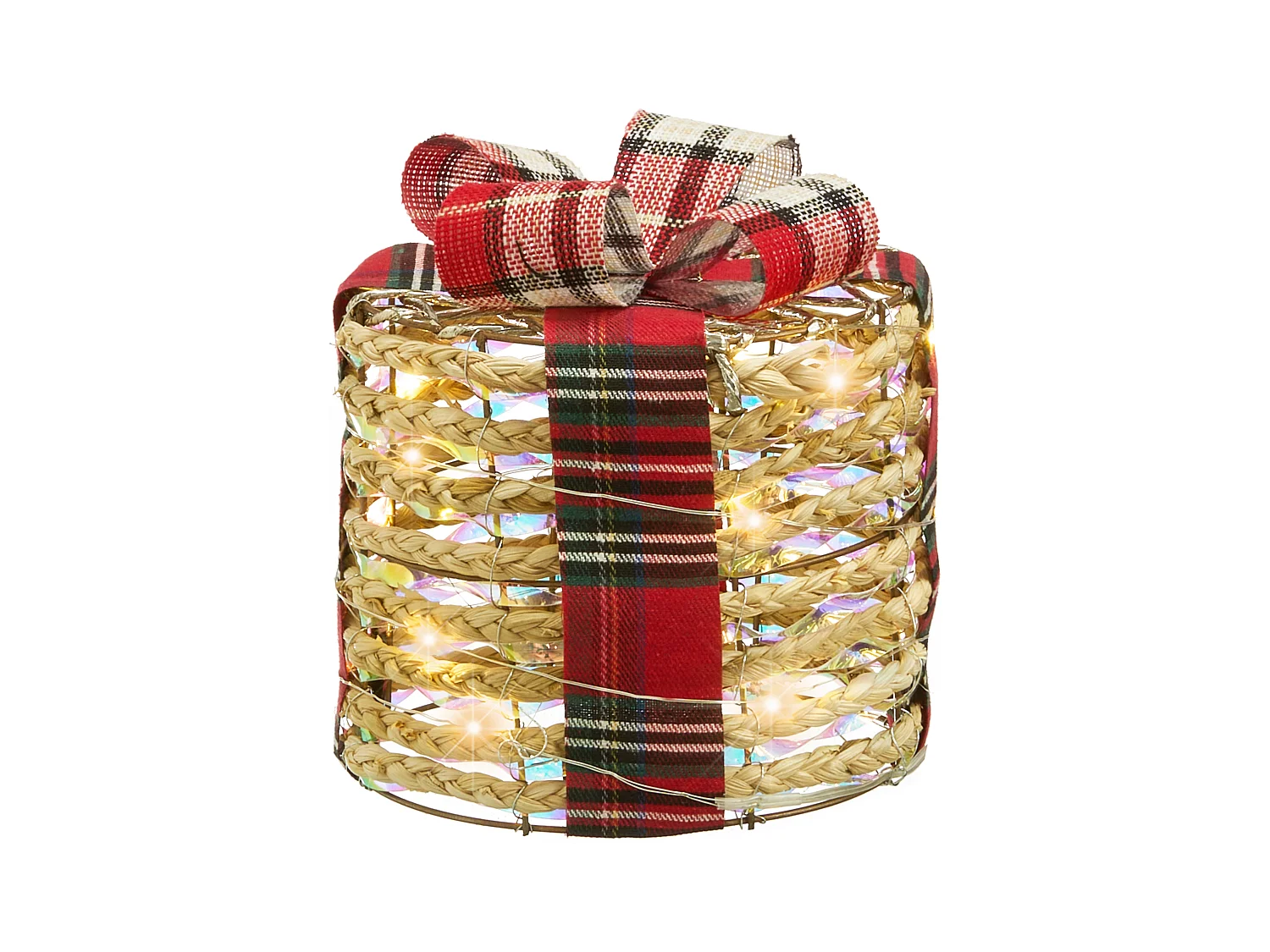 Lot de 3 décorations de Noël LED VEJLEN Cadeaux de Noël 20/25/30 cm Beige