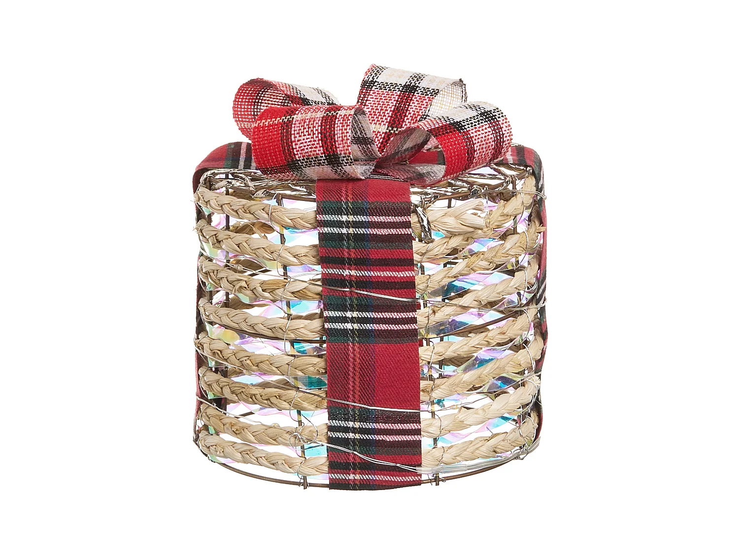 Lot de 3 décorations de Noël LED VEJLEN Cadeaux de Noël 20/25/30 cm Beige