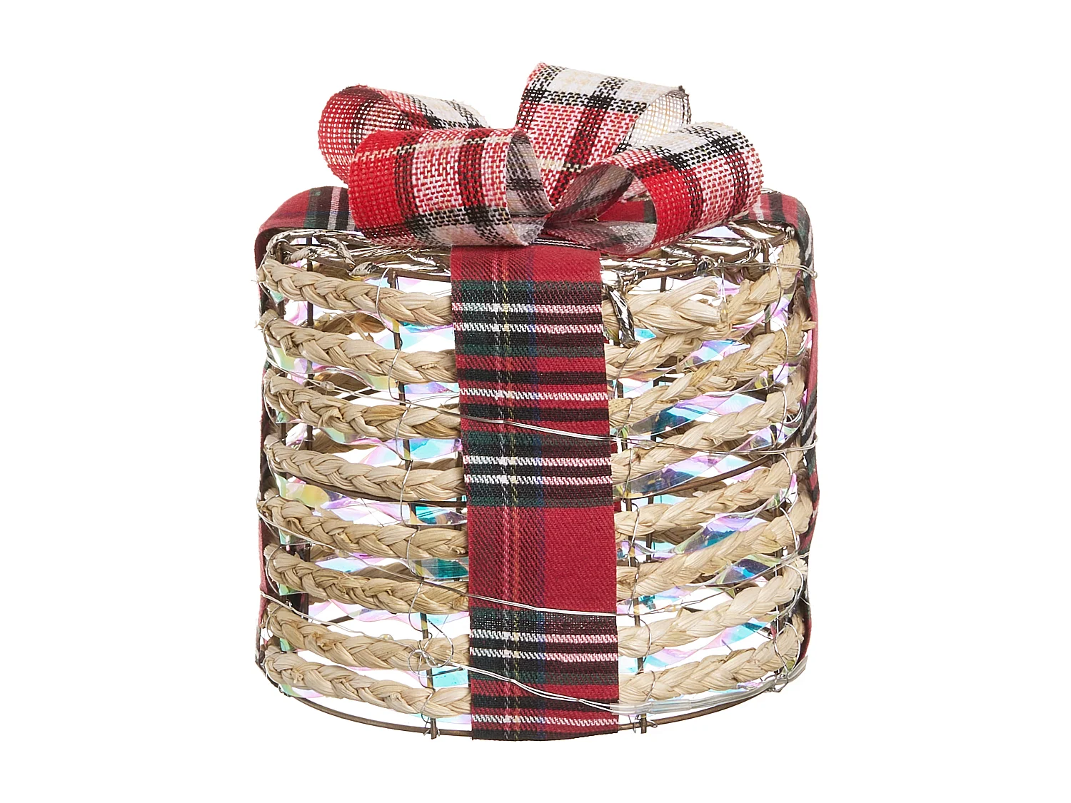 Lot de 3 décorations de Noël LED VEJLEN Cadeaux de Noël 20/25/30 cm Beige