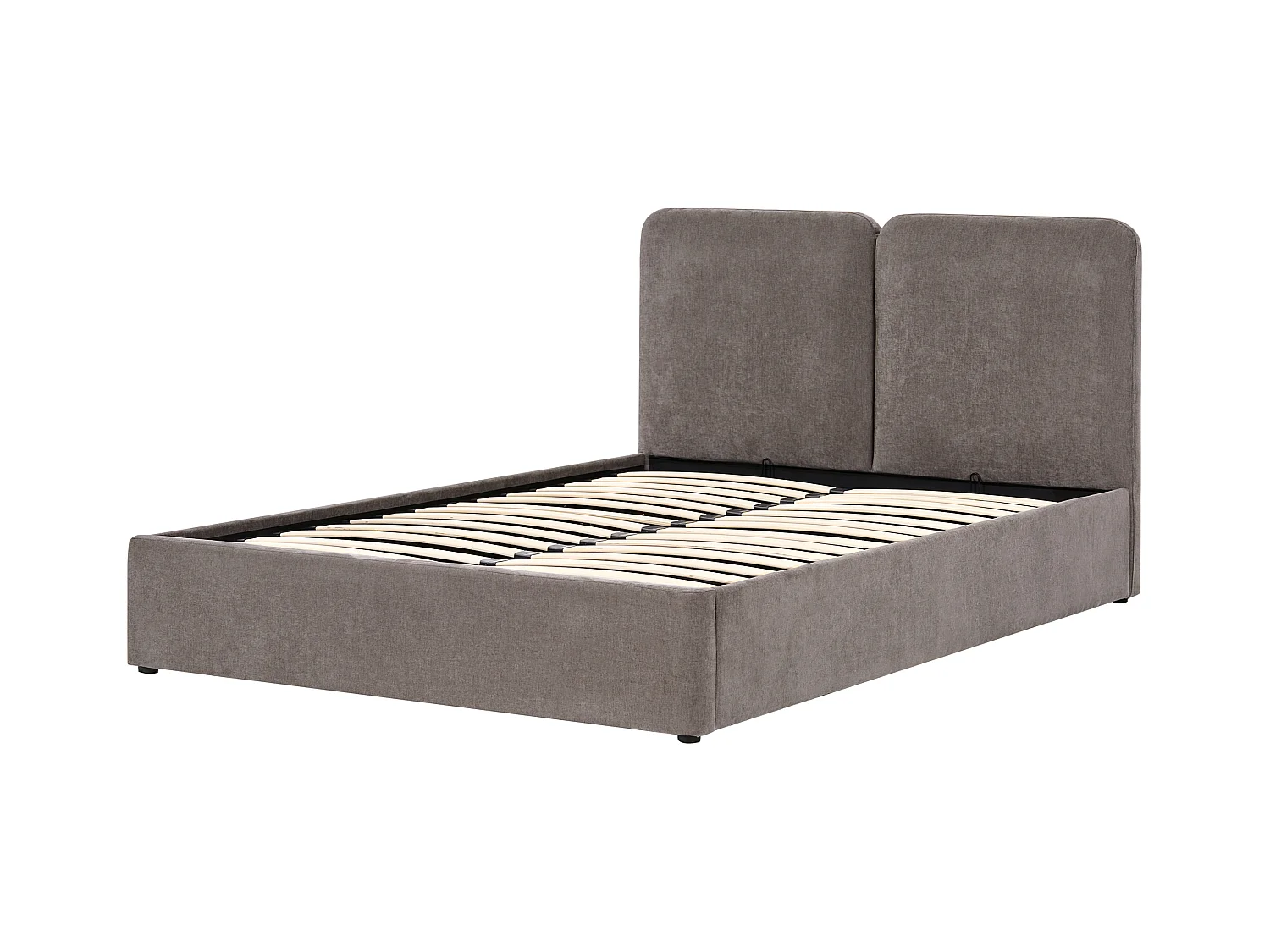 Lit ottoman Tissu ARBOIS 160 x 200 cm Taupe