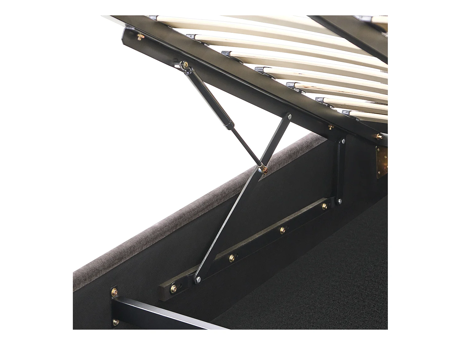 Lit ottoman Tissu ARBOIS 160 x 200 cm Taupe