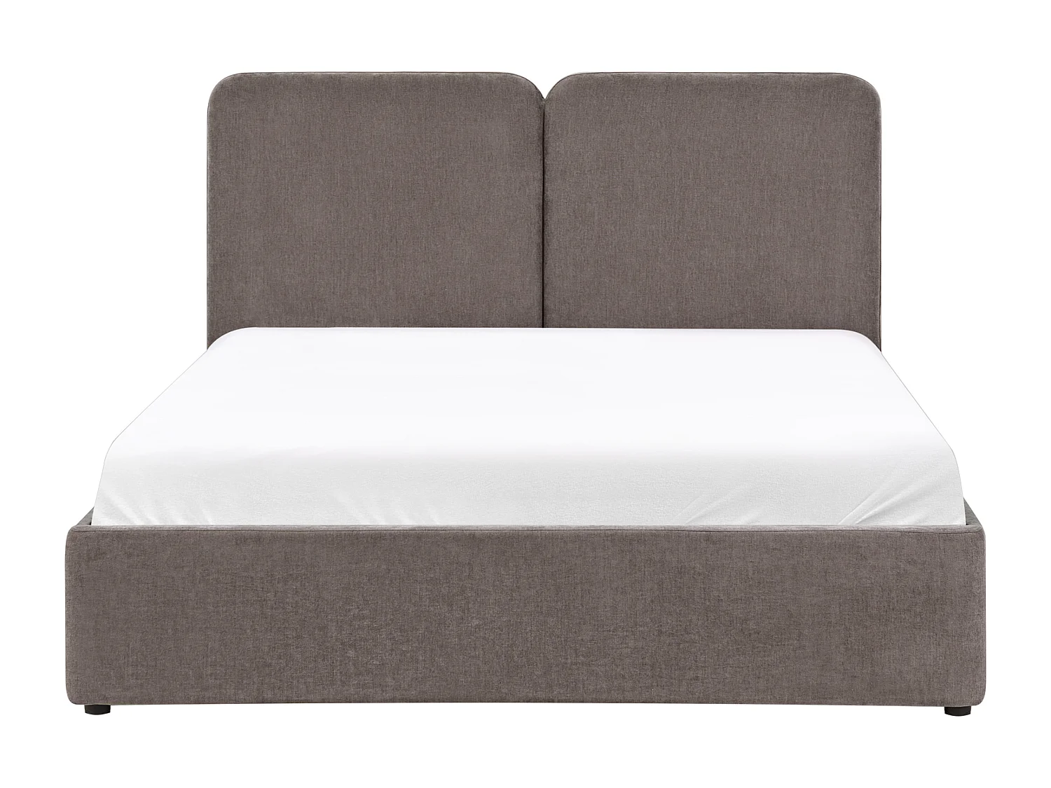 Lit ottoman Tissu chenille ARBOIS 160 x 200 cm Taupe