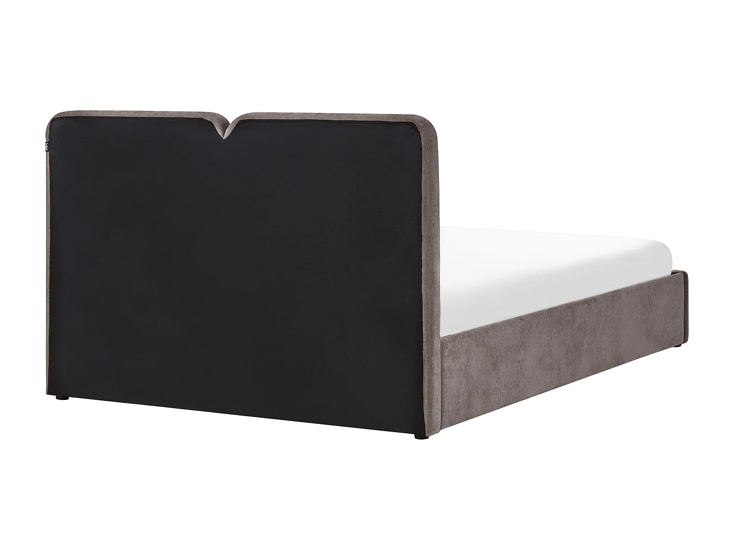 Lit ottoman Tissu chenille ARBOIS 160 x 200 cm Taupe