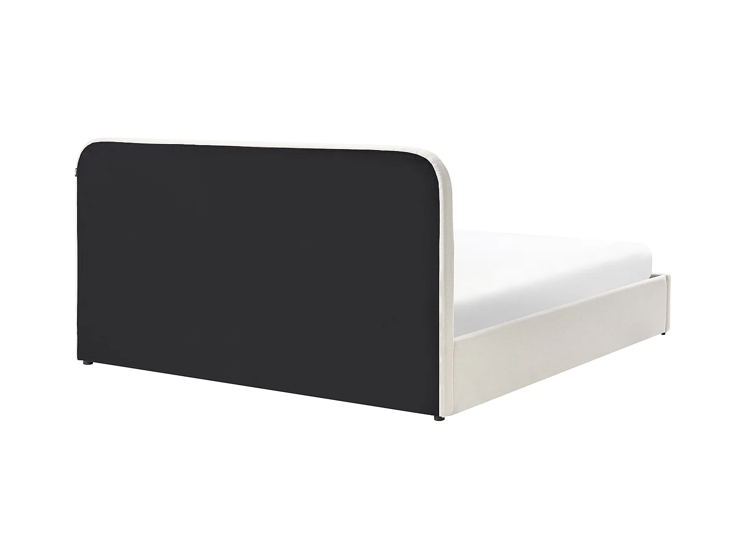 Lit ottoman Tissu CHALLANS 180 x 200 cm Blanc cassé