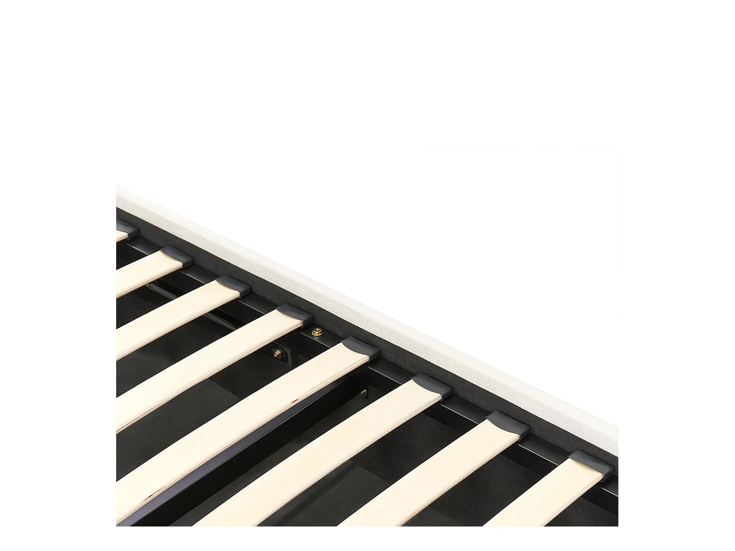 Lit ottoman Tissu CHALLANS 180 x 200 cm Blanc cassé