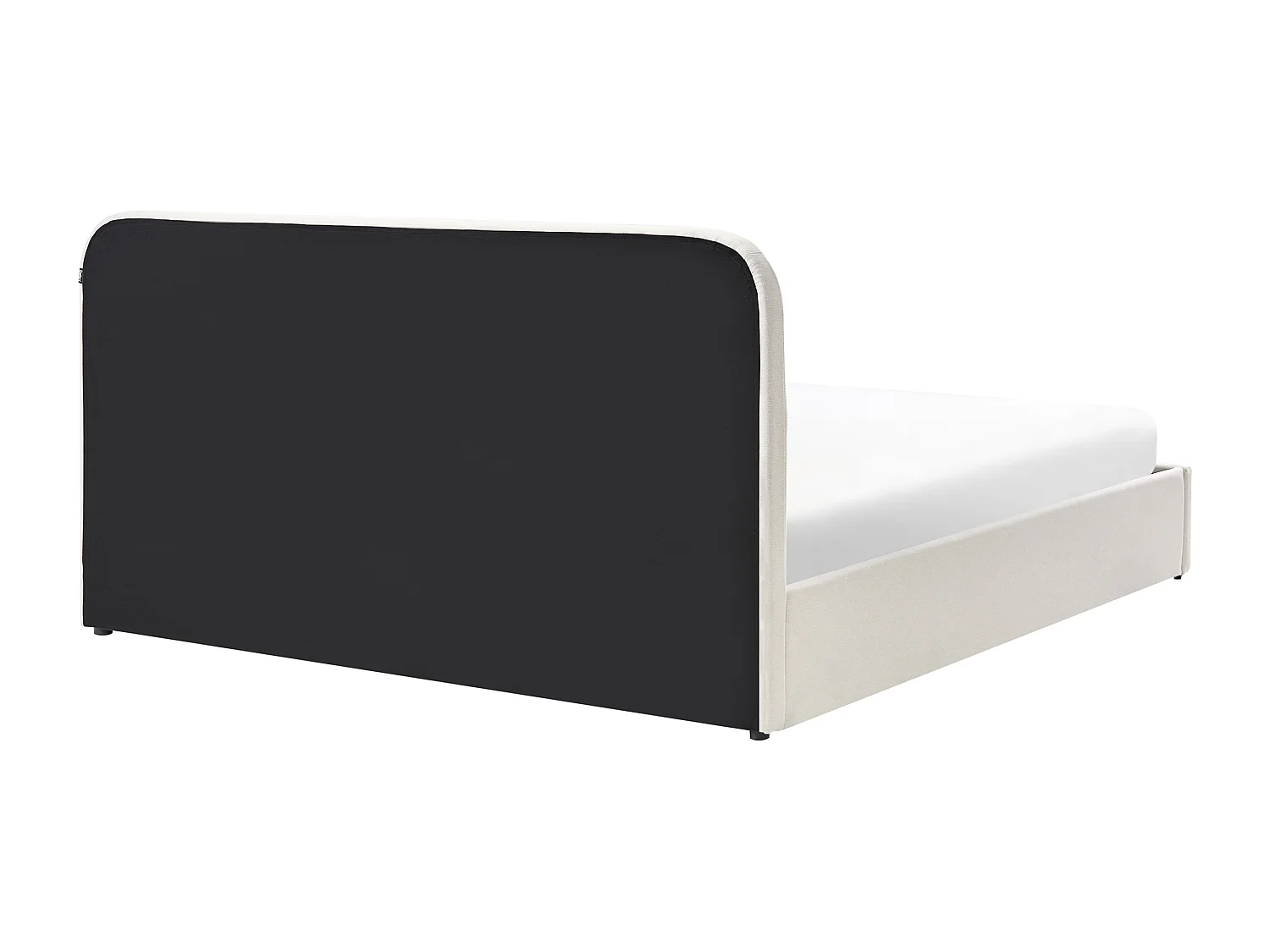 Lit ottoman Tissu CHALLANS 180 x 200 cm Blanc cassé