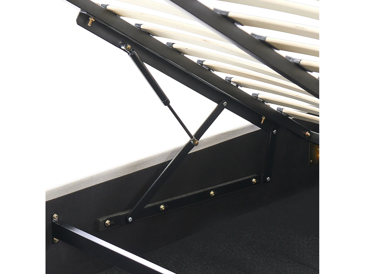 Lit ottoman Tissu CHALLANS 180 x 200 cm Blanc cassé