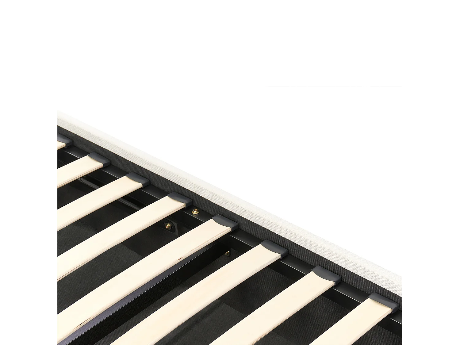 Lit ottoman Tissu CHALLANS 180 x 200 cm Blanc cassé