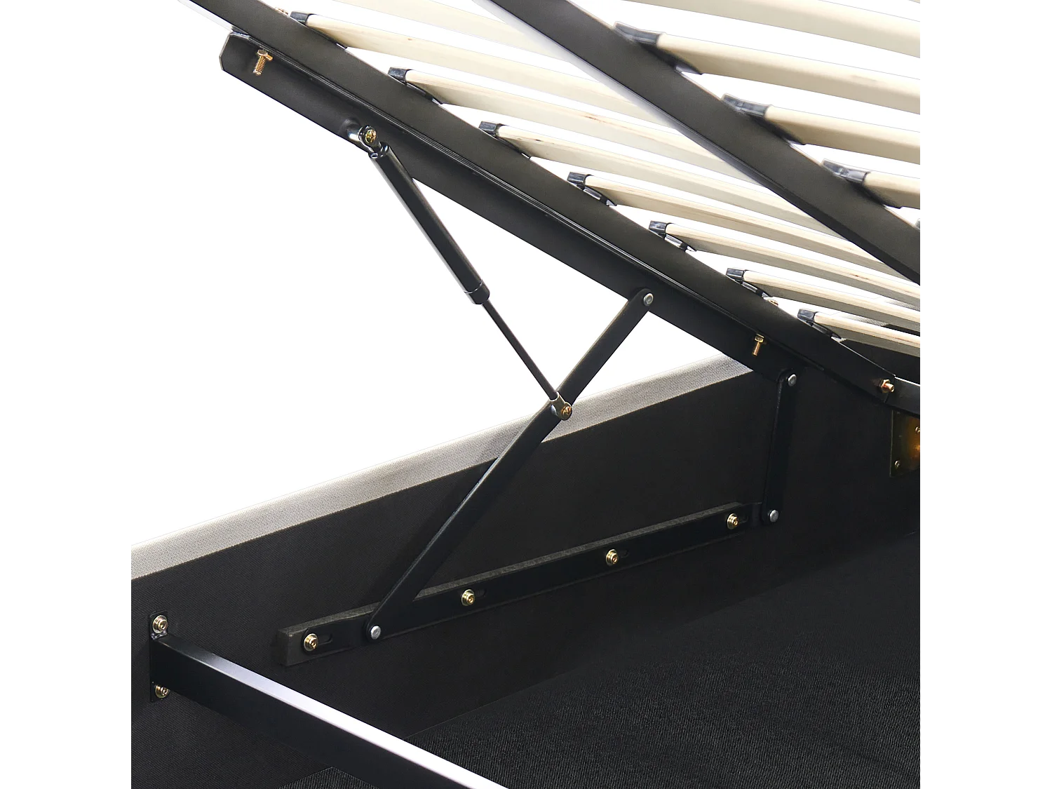 Lit ottoman Tissu CHALLANS 180 x 200 cm Blanc cassé